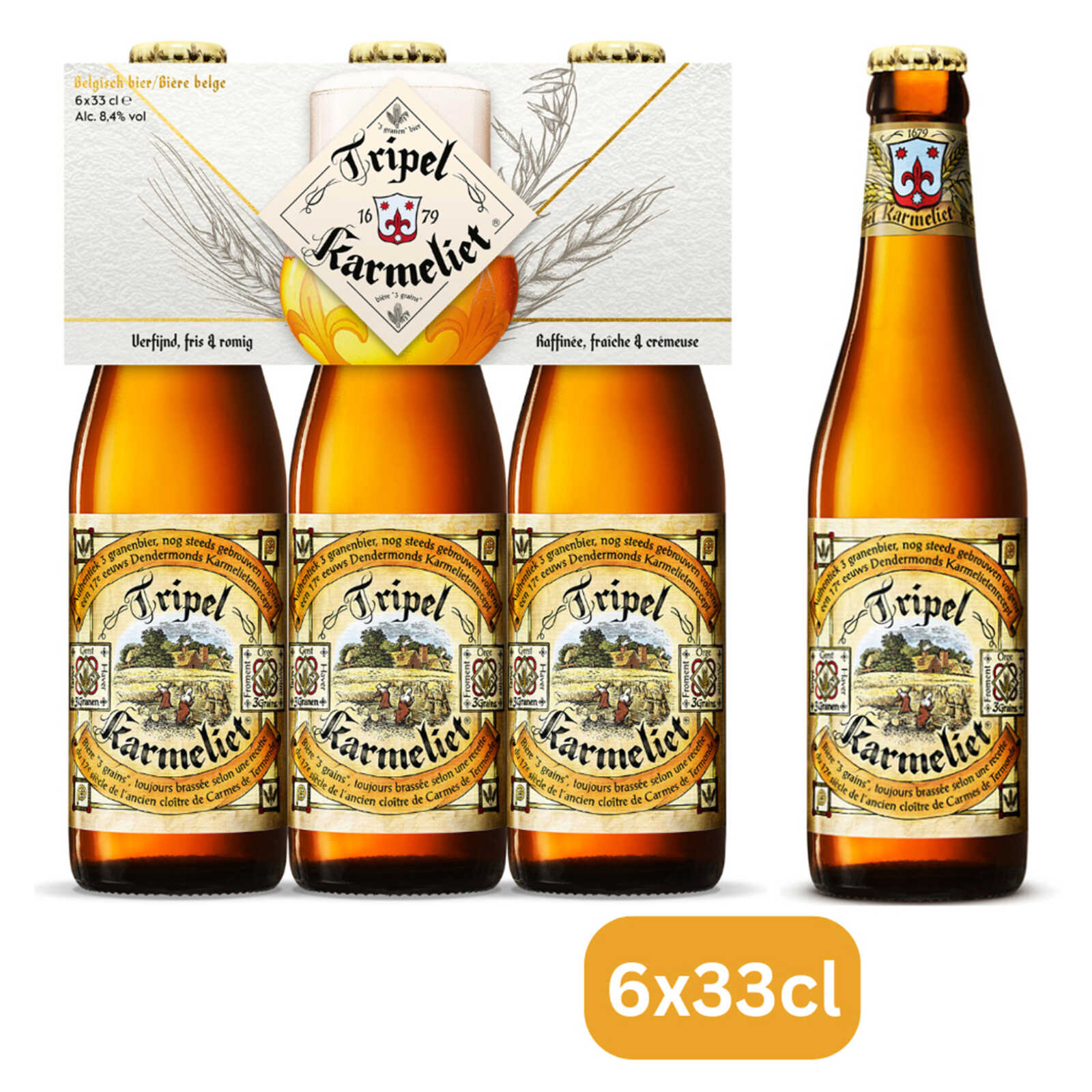 Tripel Karmeliet Blond bier | Tripel | 8,4% alc. | Fles