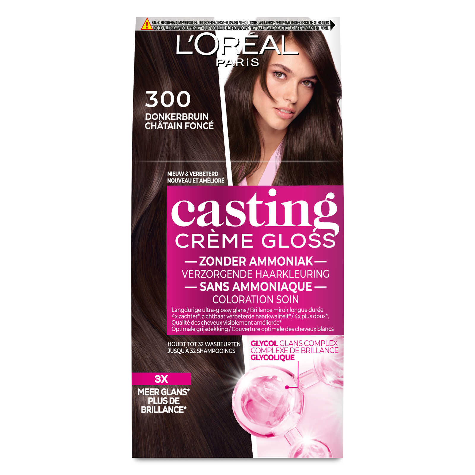 Casting Donker kastanjebruin | 300 | Haarkleuring | Gloss