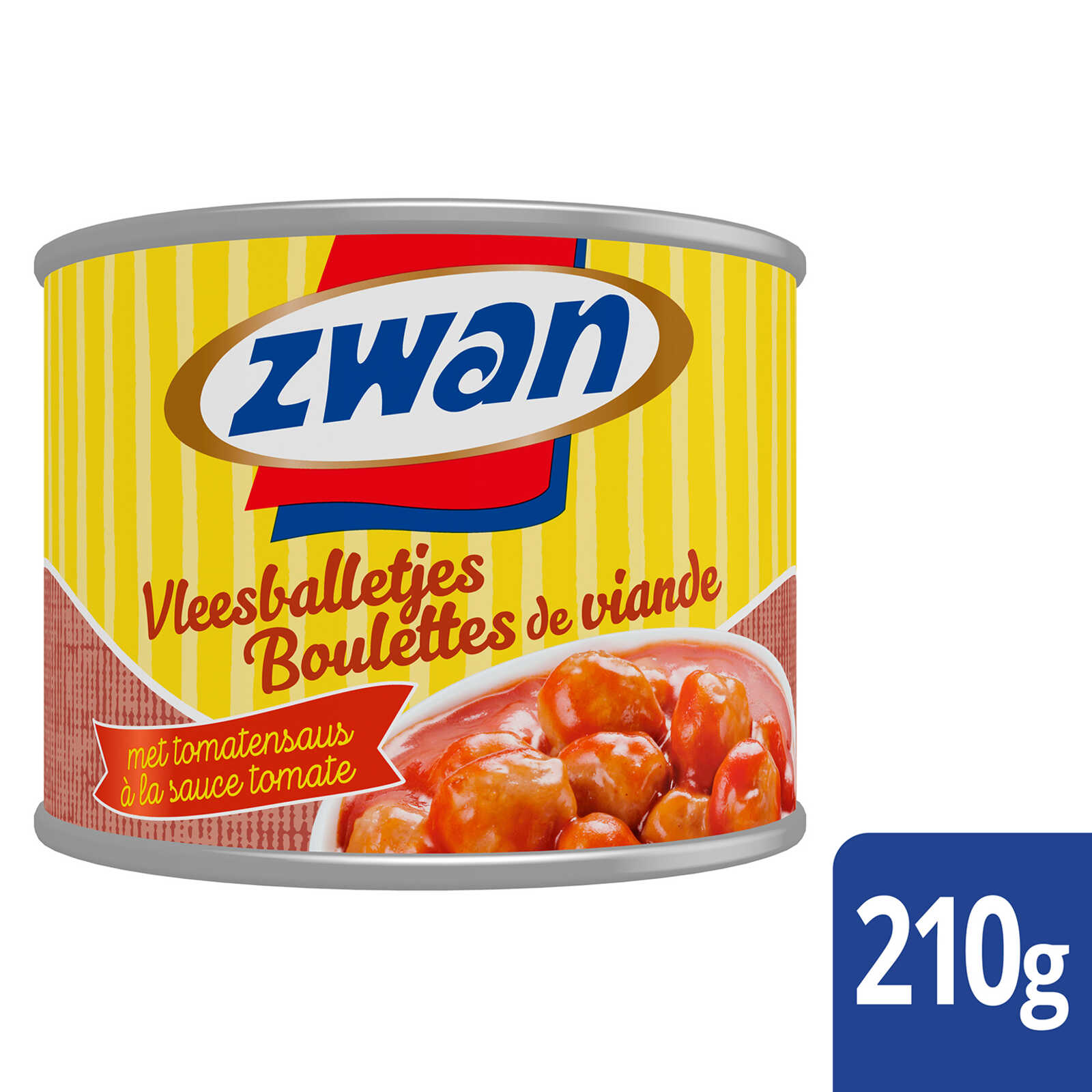 Zwan Zwan | Vleesballetjes in tomatensaus | Beleg | Snack | Blik | 210g