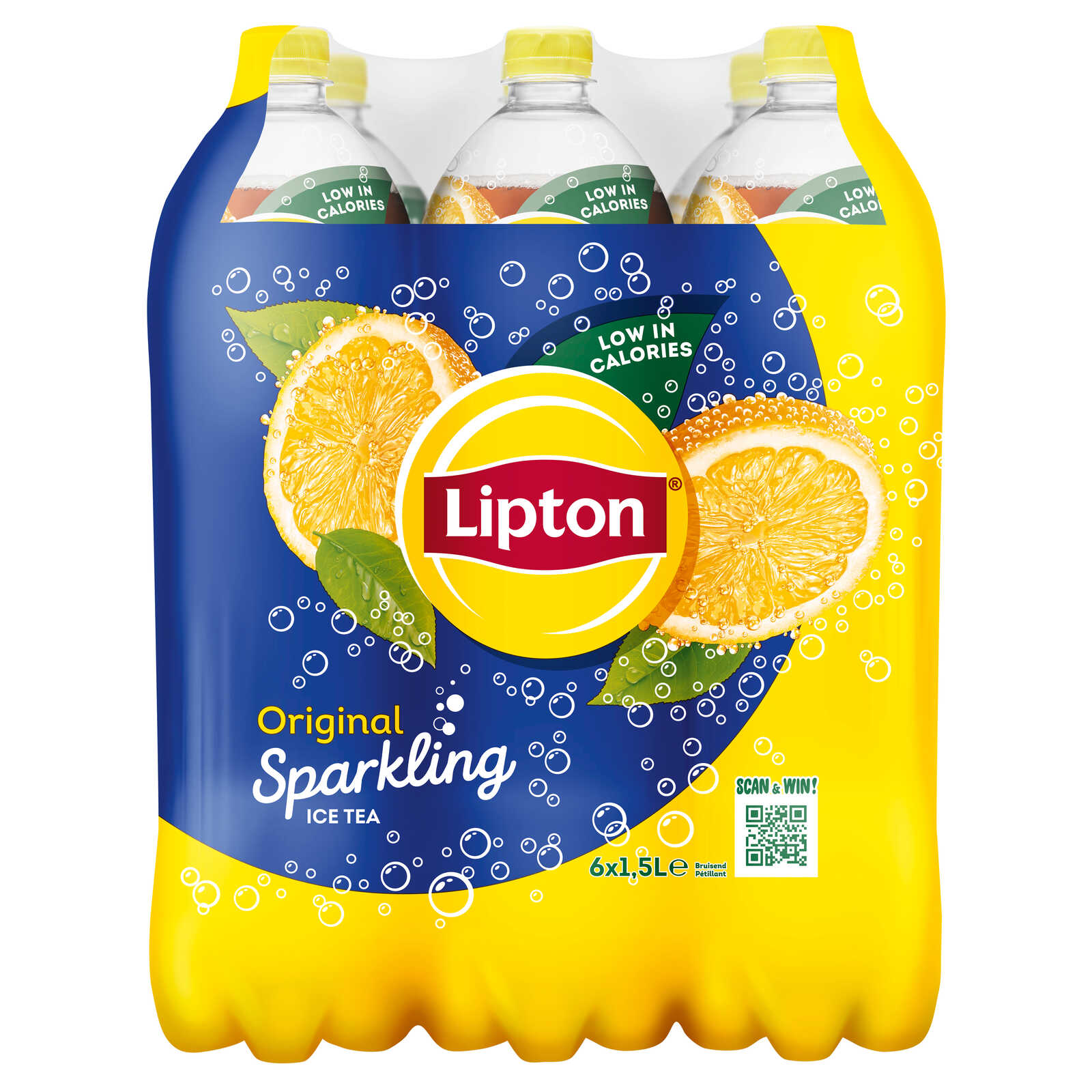 Lipton Zwarte thee | Original | Bruisend |Caloriearm | PET