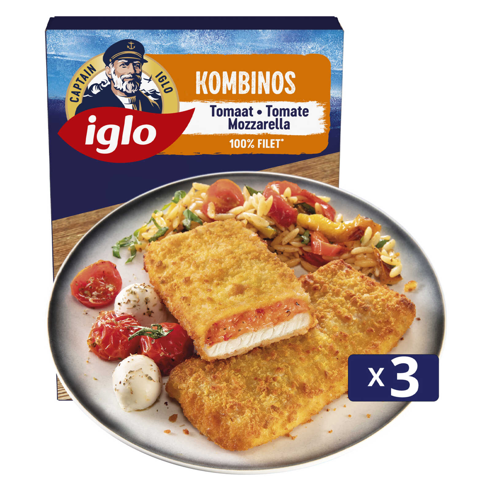 Iglo Kombinos | Tomaat | Mozzarella | 3 stuks