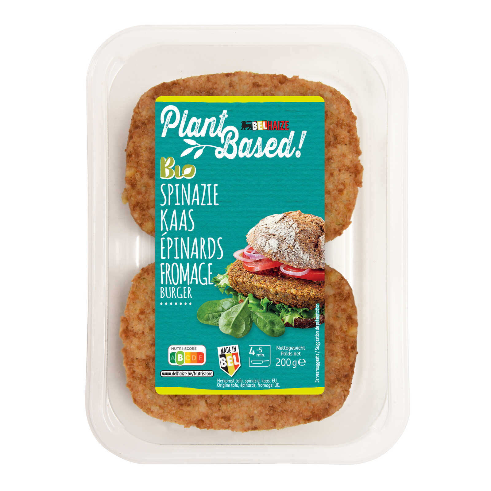 Delhaize Burger | Spinazie| Veggie | Bio