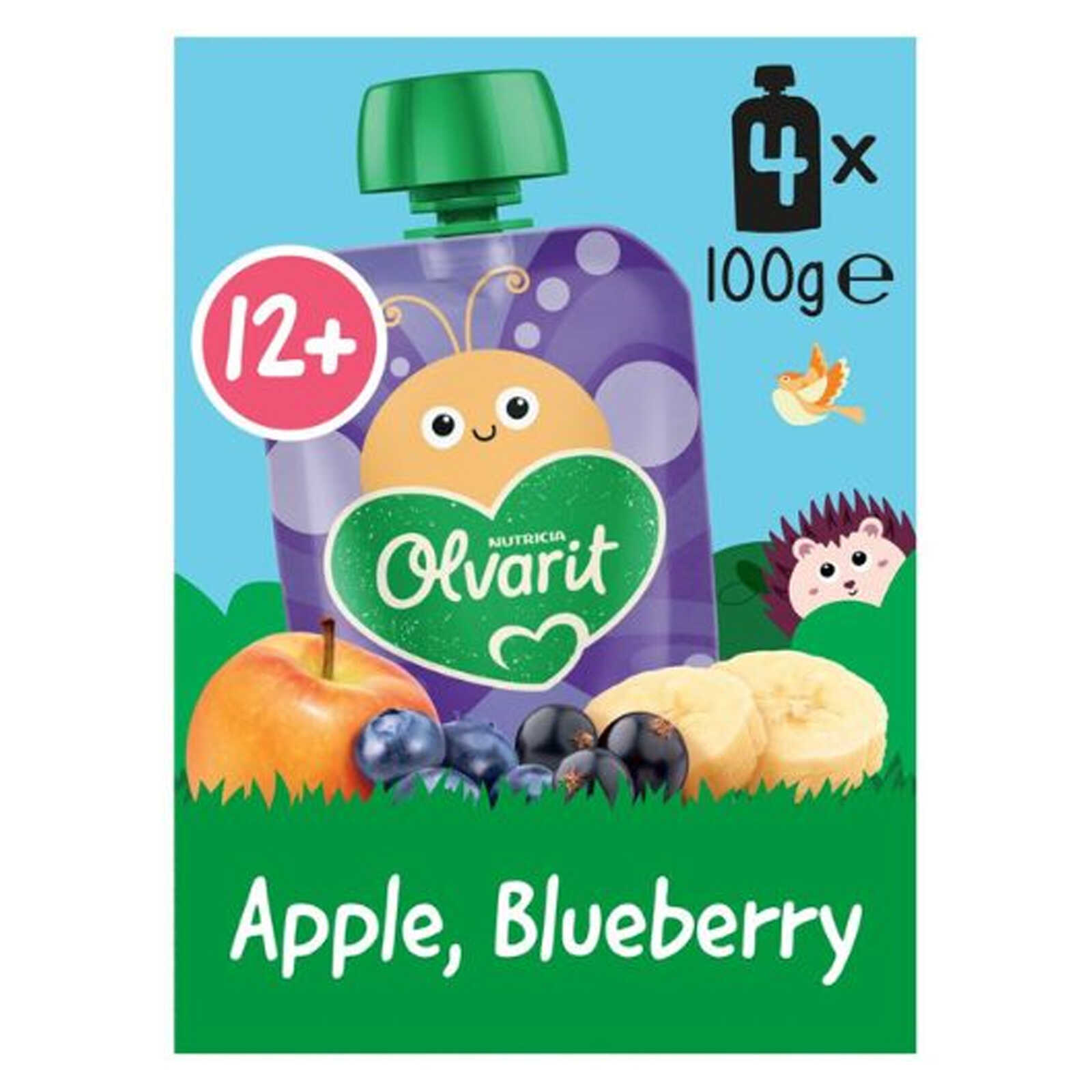 Olvarit Knijpzakje | Bosbes Zwarte bes | 12M