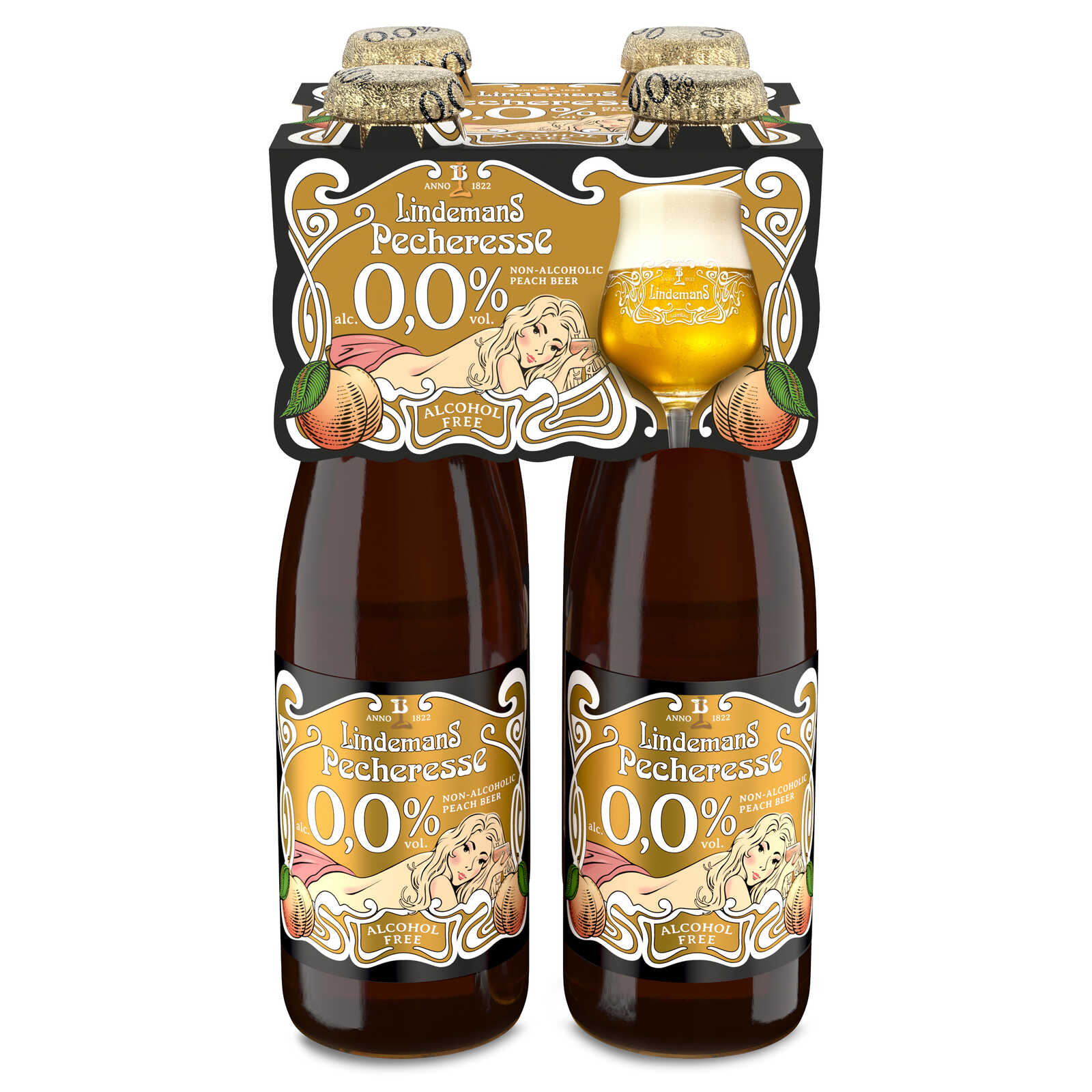 Lindemans Fruitig bier | Perzik | 0% alc.