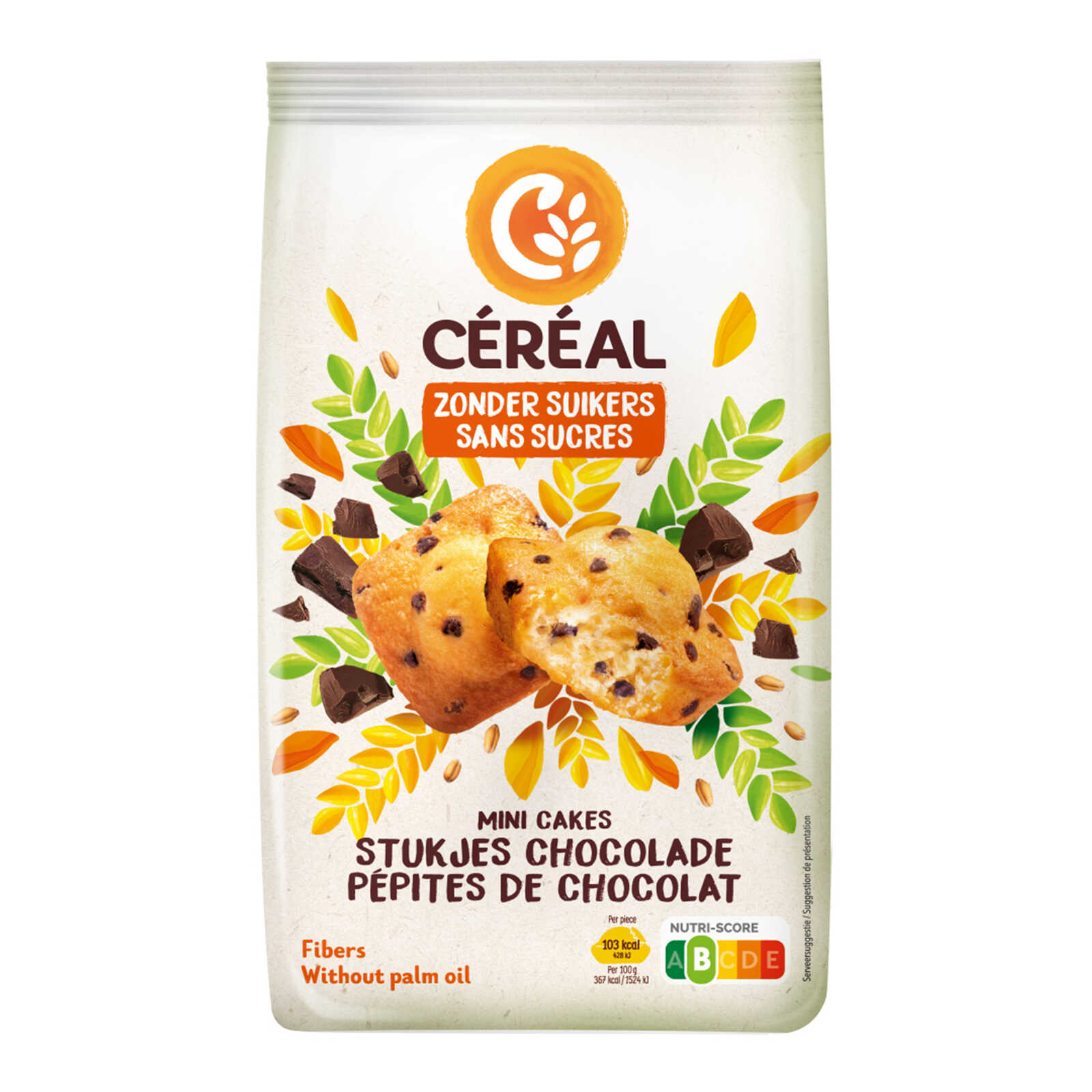 Céréal Mini cake | Choc chips | Zonder suiker