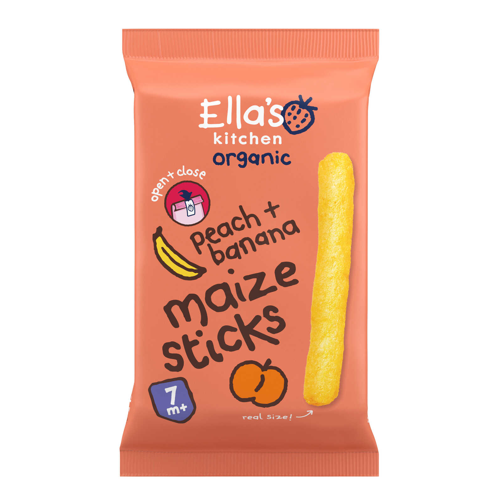 Ella's Kitchen Maïssticks | Banaan Perzik | 7M | Bio