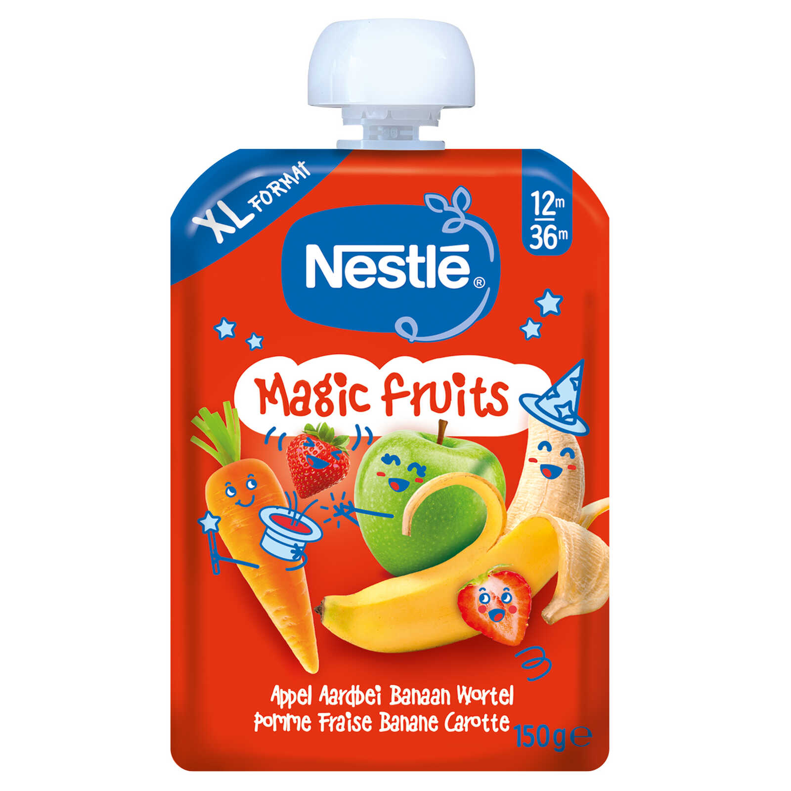 Nestlé Knijpzakje | Appel Aardbei Banaan Wortel