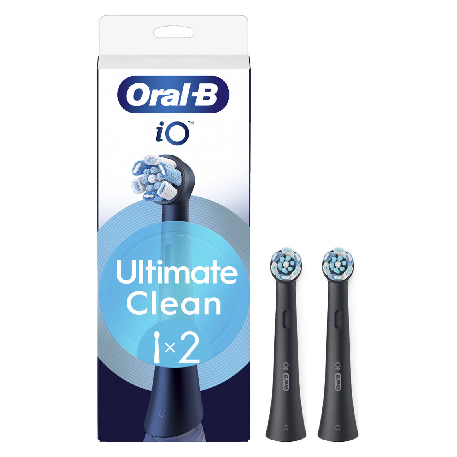 Oral-B 2 Opzetborstels | IO Ultimate Clean | Zwart
