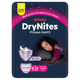 Nachtbroekjes | Meisje | Absorberend | 8-13 jaar