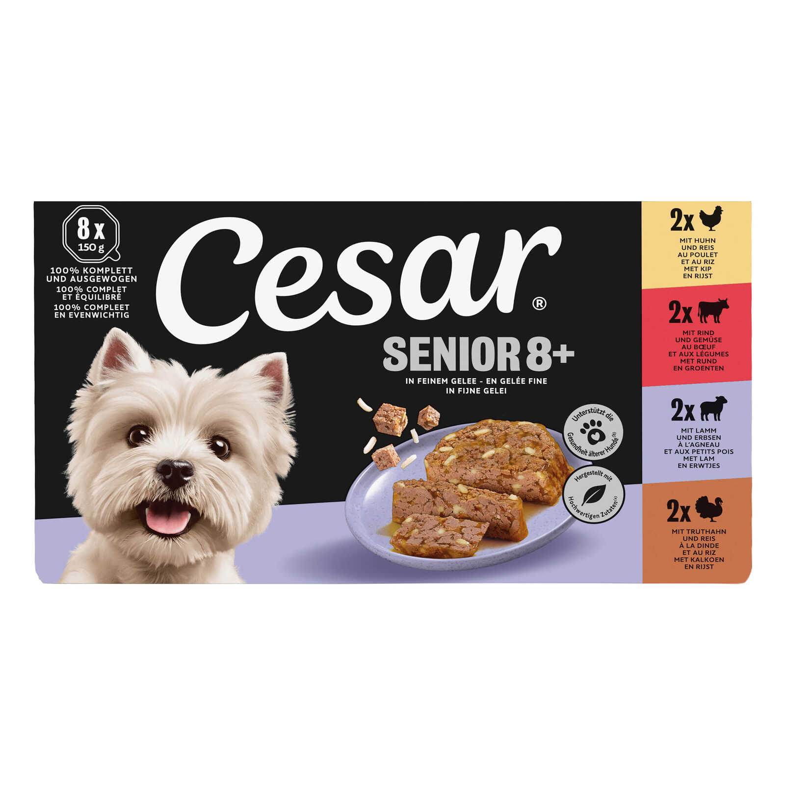Cesar Hondenvoer | Senior 8+ | Multipack