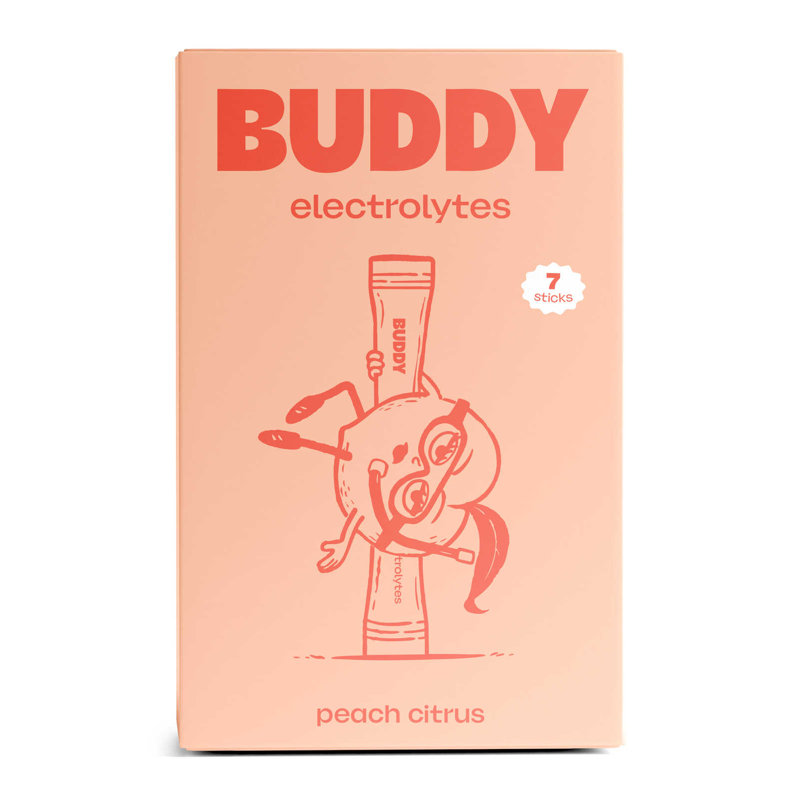 Buddy Elektrolyten | Sticks | Perzik-citrus