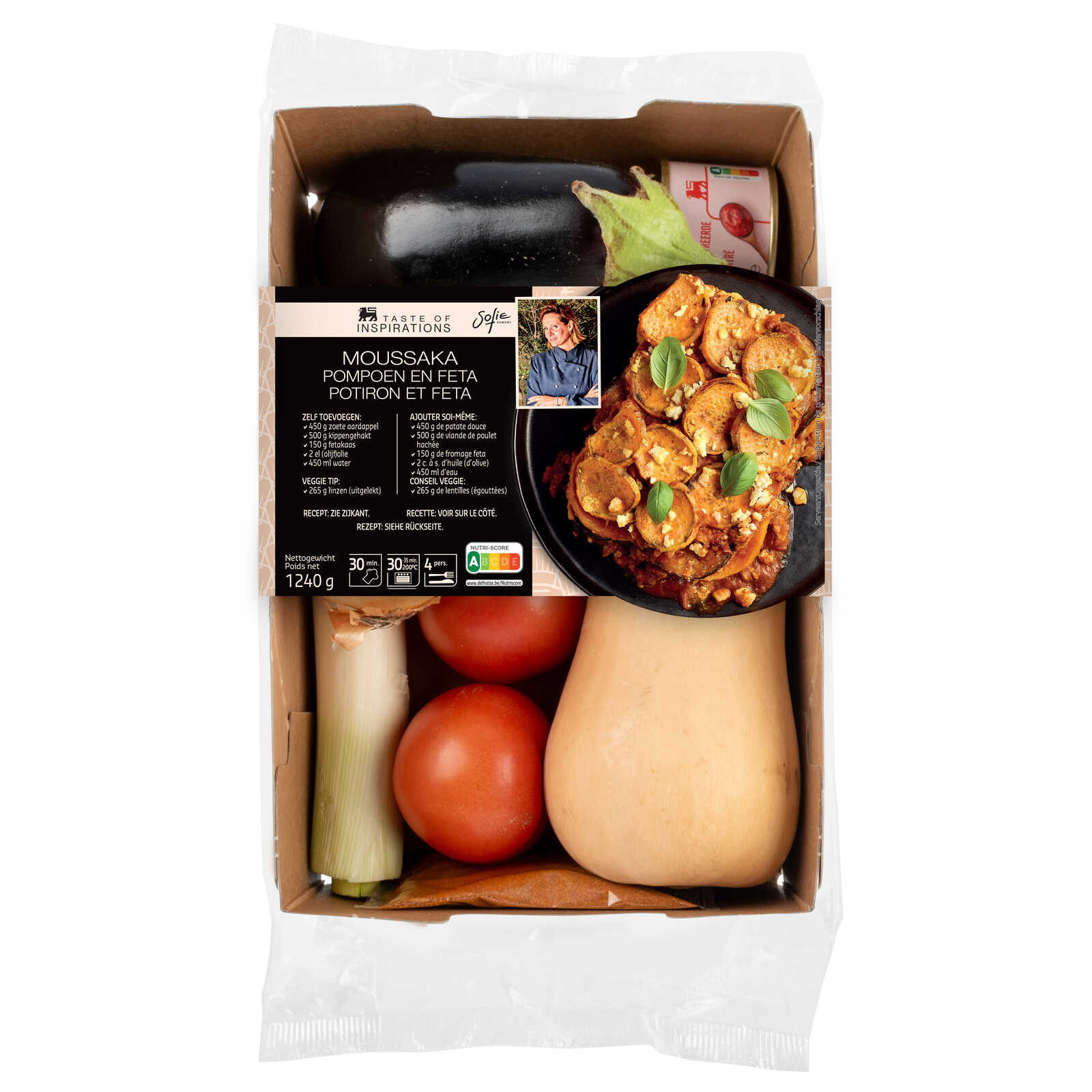 Delhaize Maaltijdbox | Moussaka | Pompoen | Feta