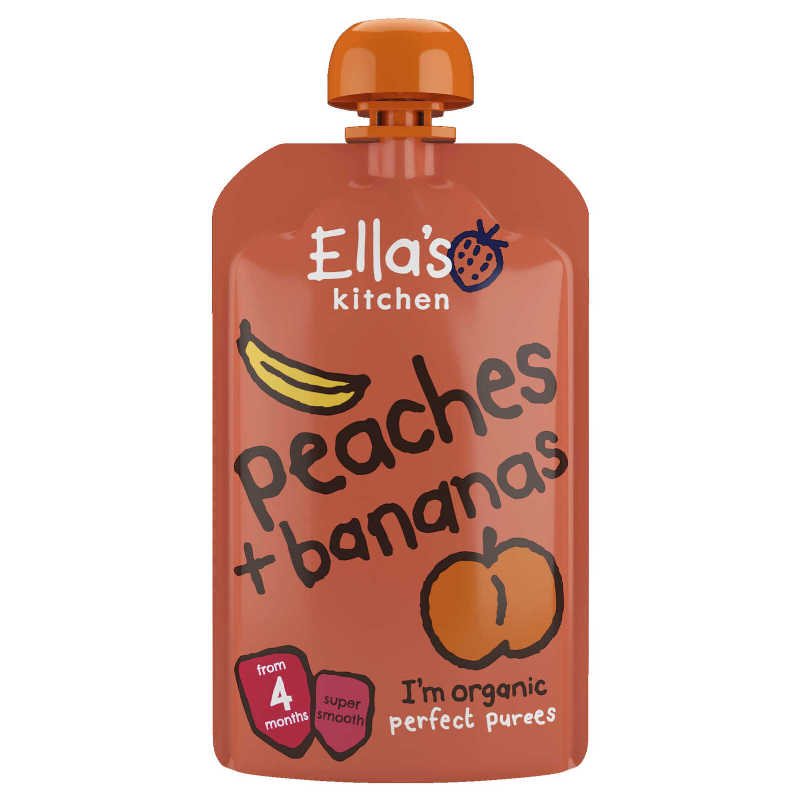 Ella's Kitchen Knijpzakje | Perzik Banaan | 4M+ | Bio