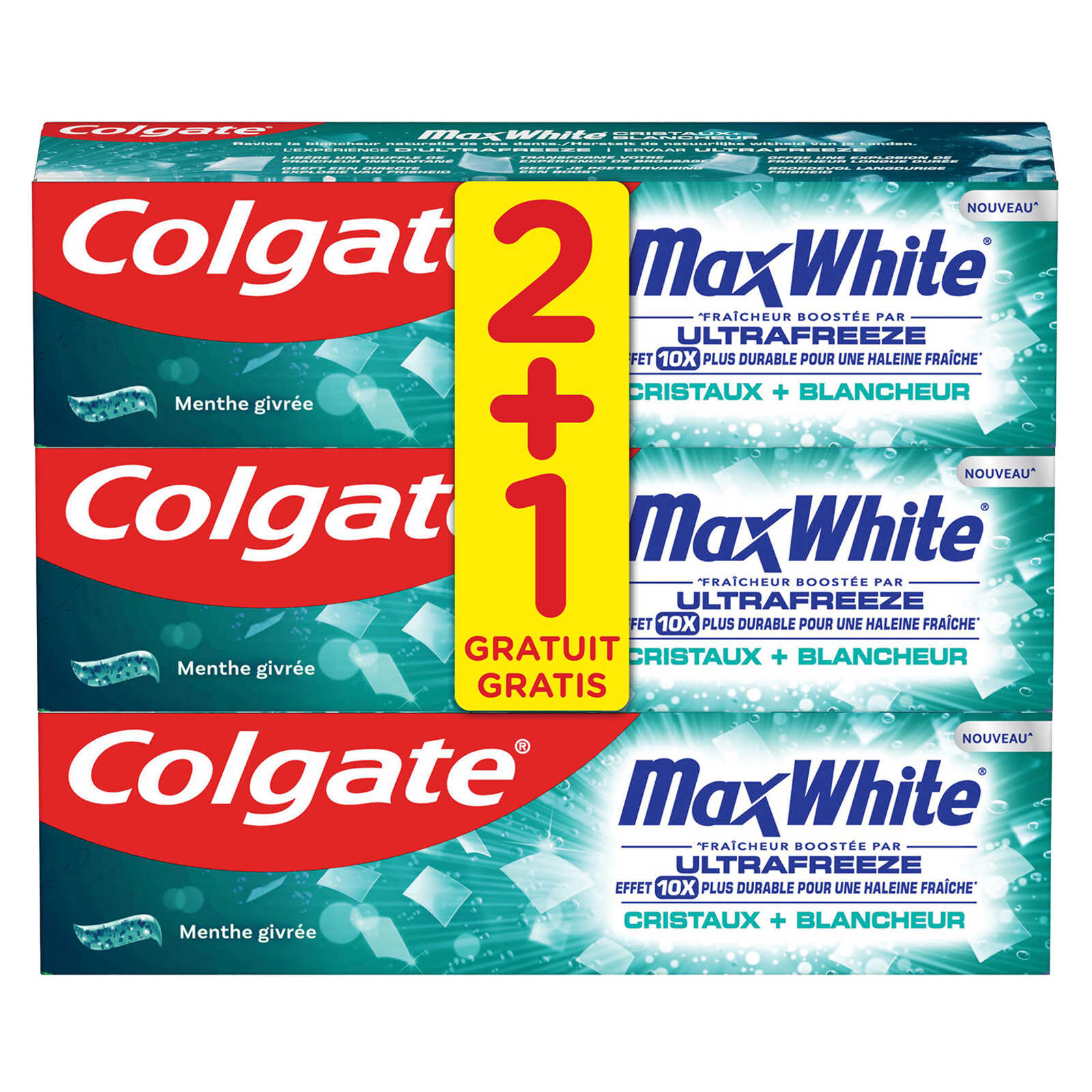 Colgate Tandpasta | Witte Kristallen | 2+1