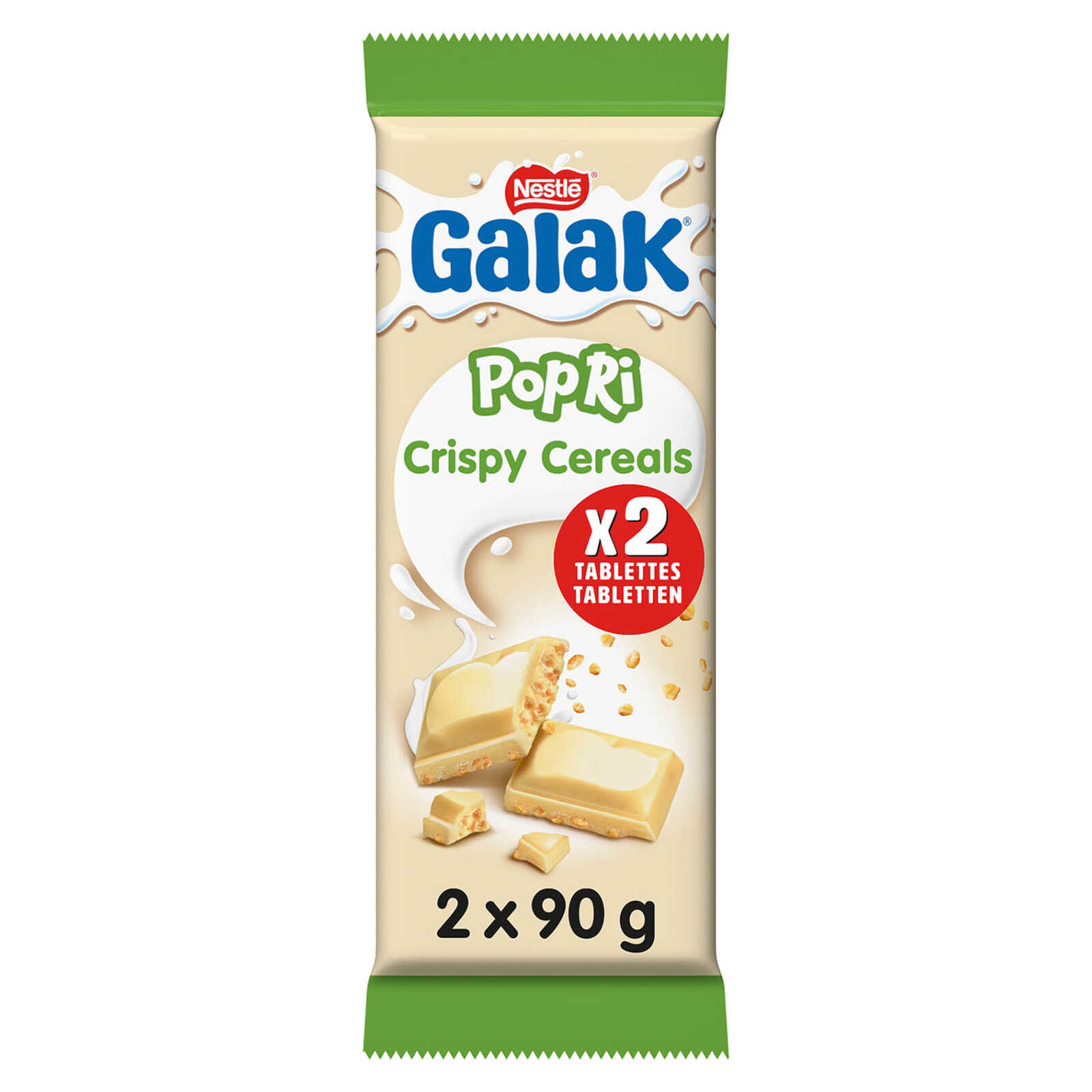 Galak Tablet | Witte Choco | Krokante rijstkorrel