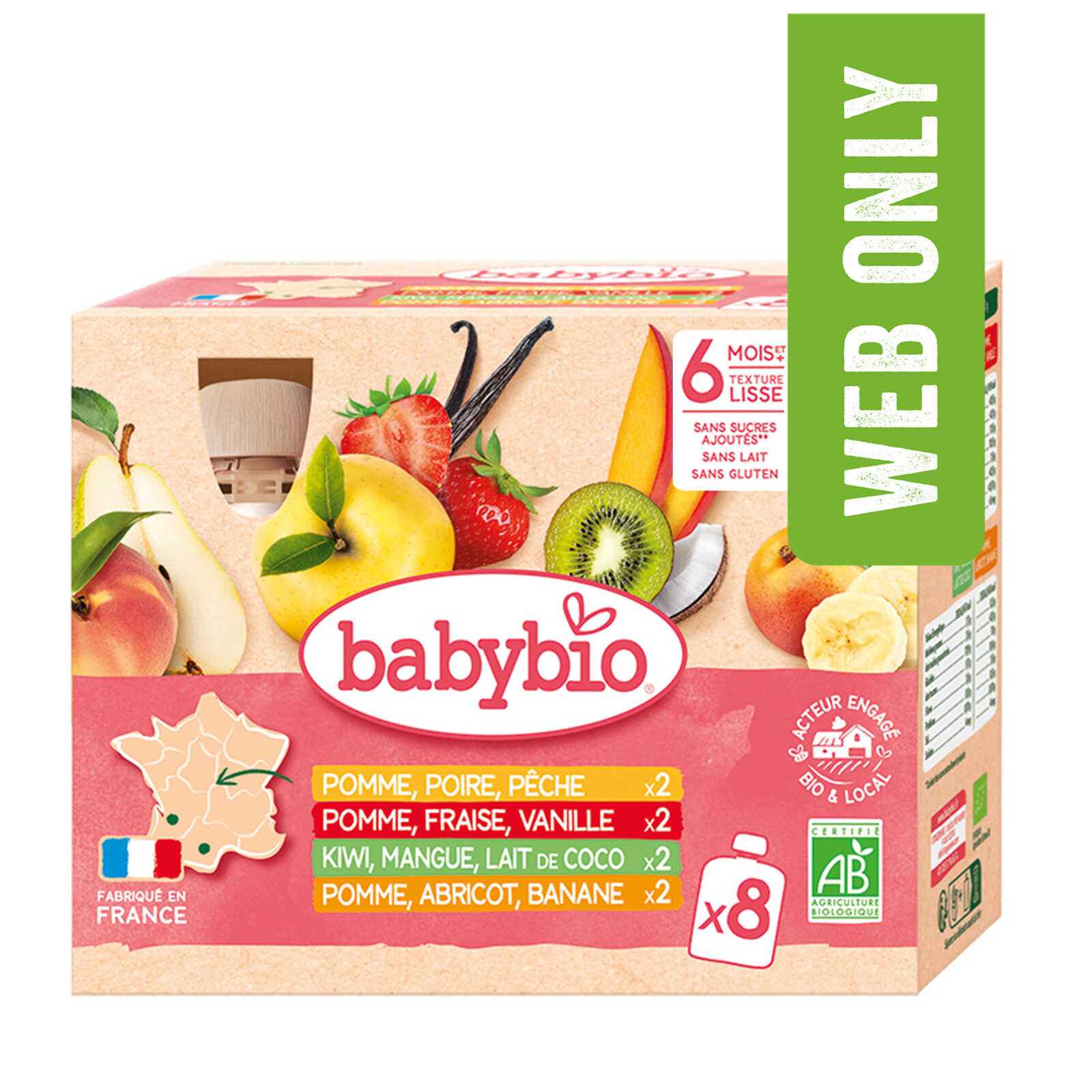 Babybio Knijpzakjes | Fruits | Multipack | Bio