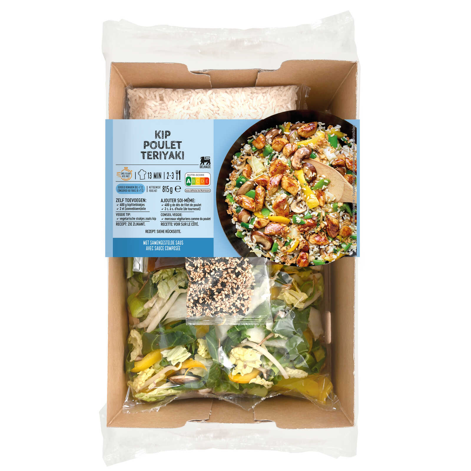 Delhaize Maaltijdbox | Versneden | Kip teriyaki