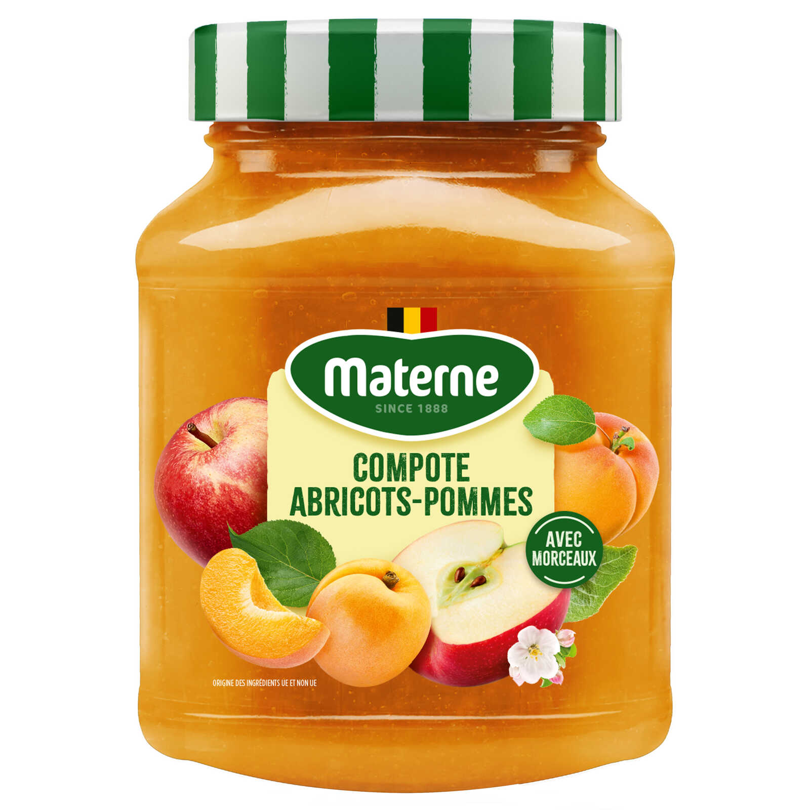 Materne Compote | Abrikozen-Appelen | Bokaal
