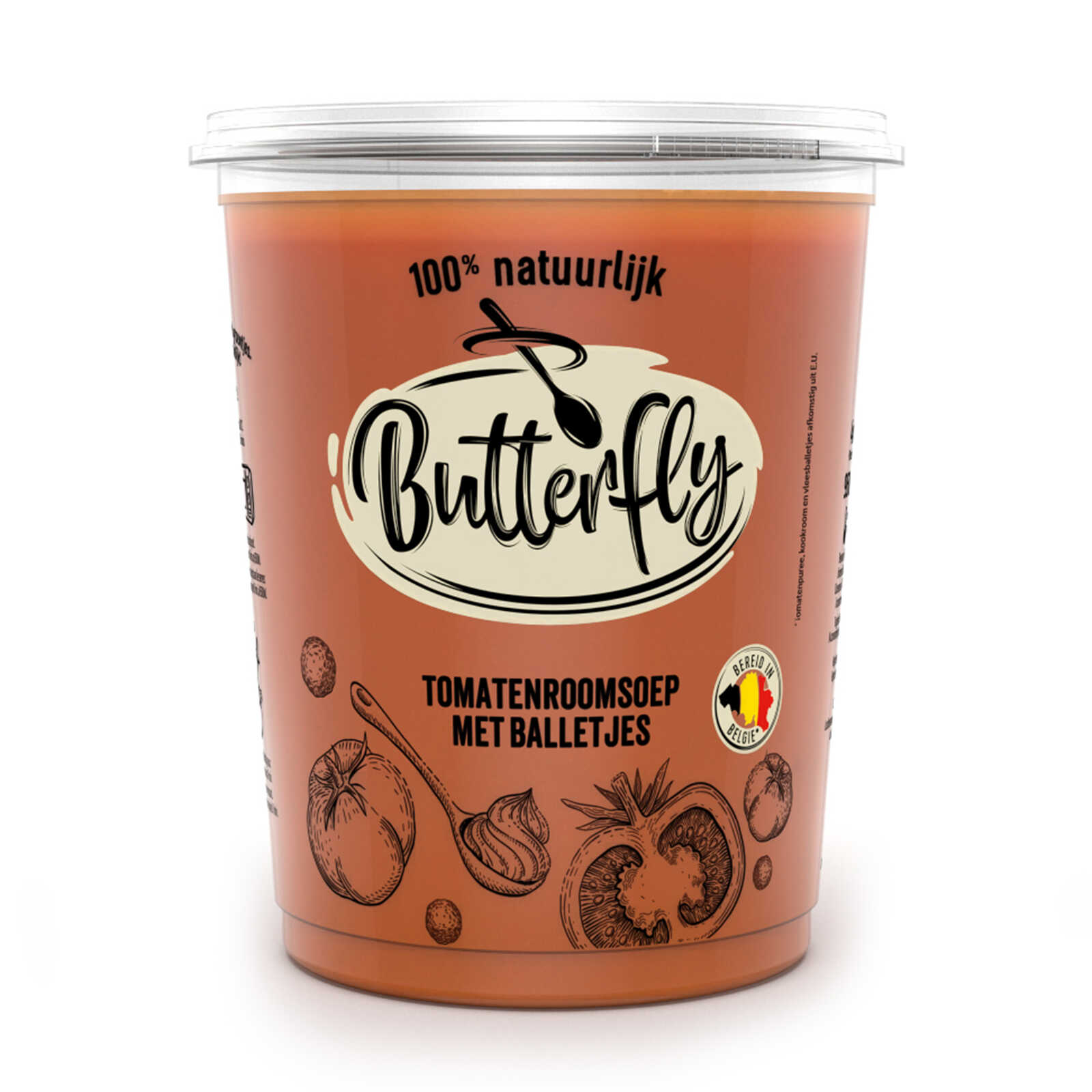 Butterfly soep | Tomatenroom | Balletjes