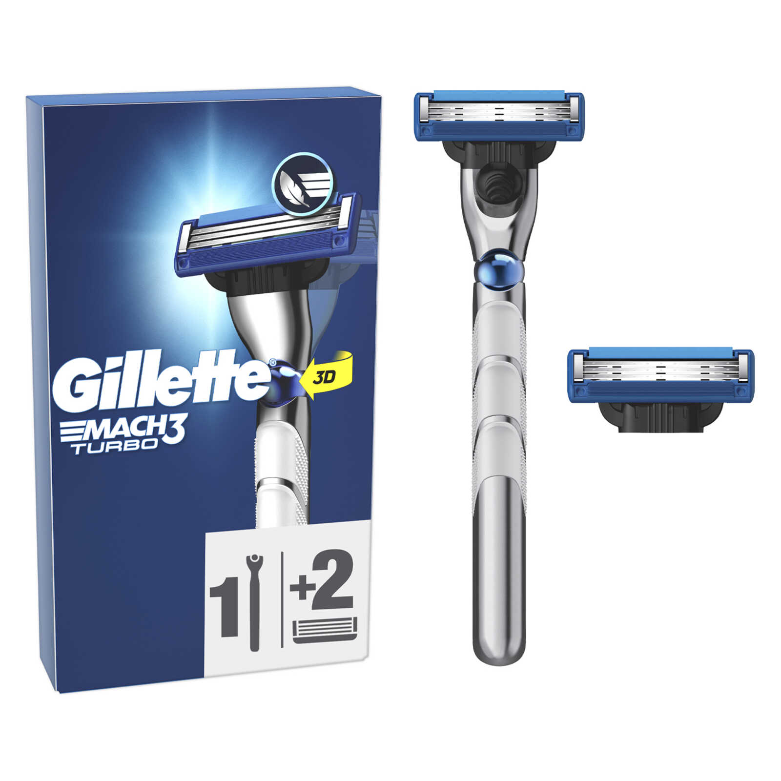 Gillette Scheerapparaat | Mach 3 | Turbo | 2up