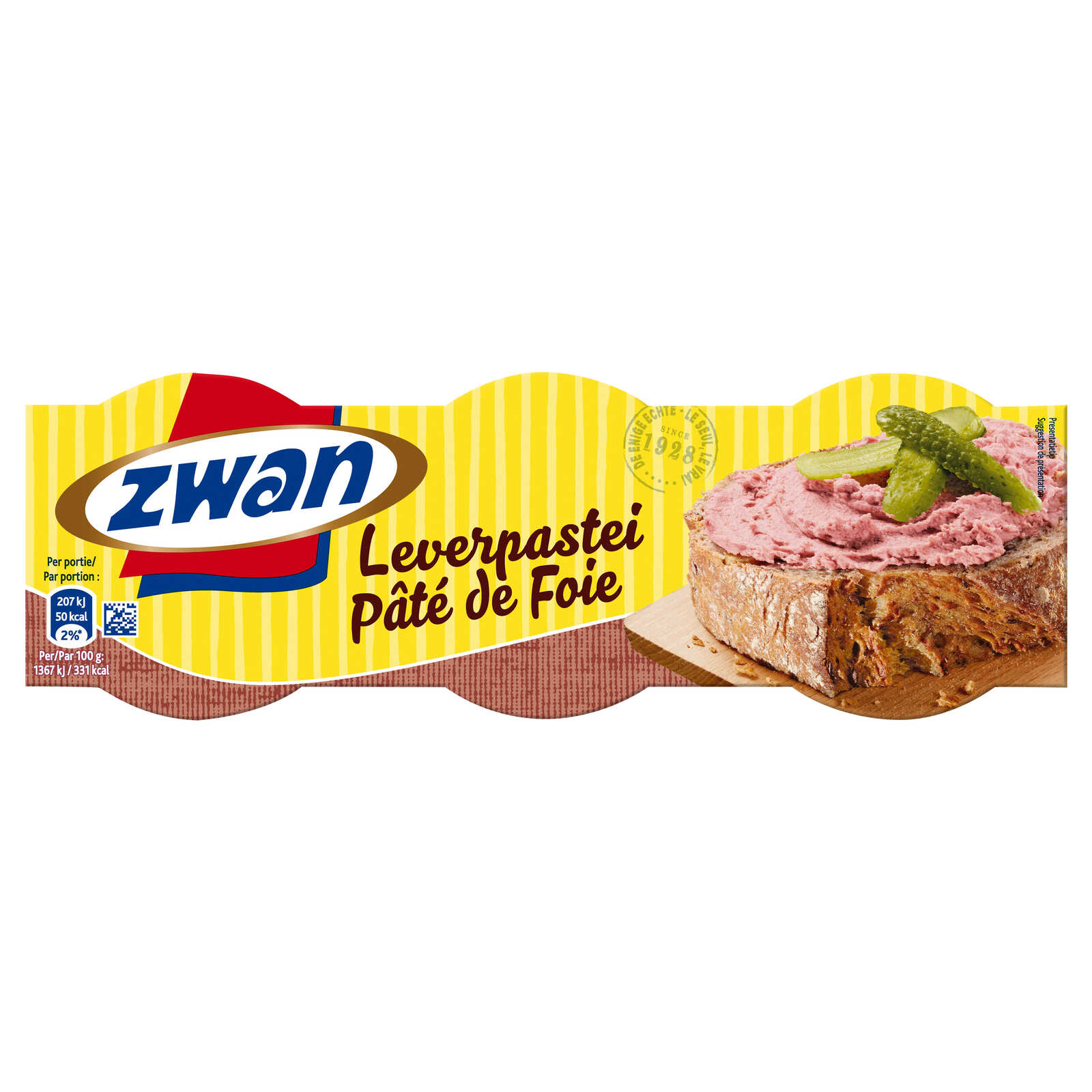 Zwan Zwan | Leverpastei | Beleg | Vleesconserve | 3x43g