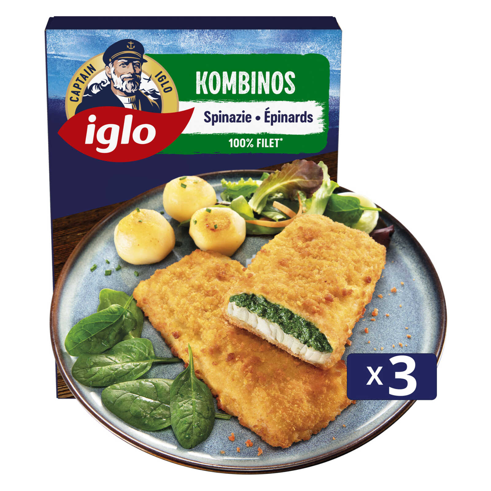 Iglo Kombinos | Spinazie | 3 stuks
