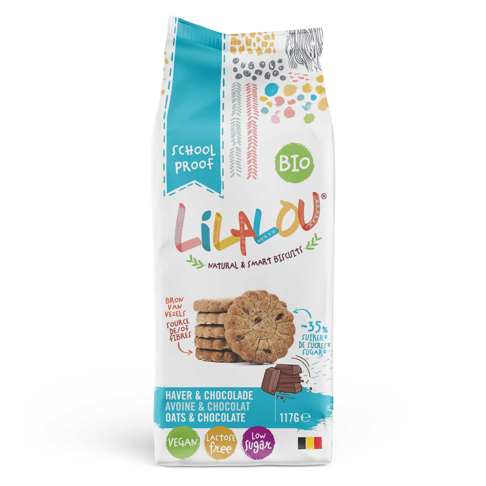 LilaLou Biscuits Koekjes | Haver & Chocolade | Bio
