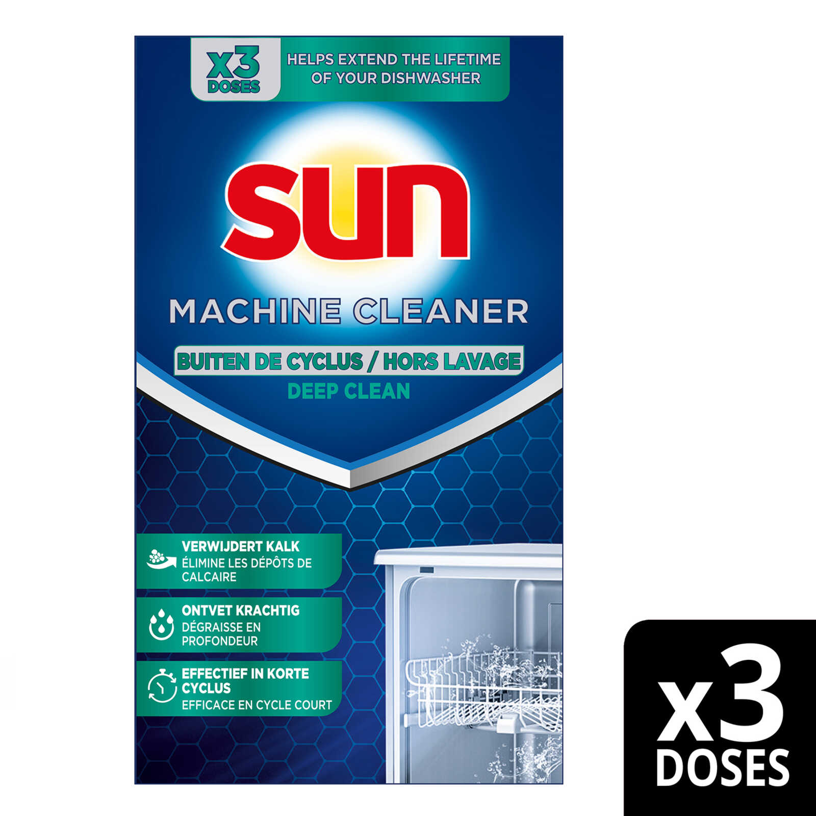 Sun Vaatwasmachine Reiniger | Regular | 3x40 g