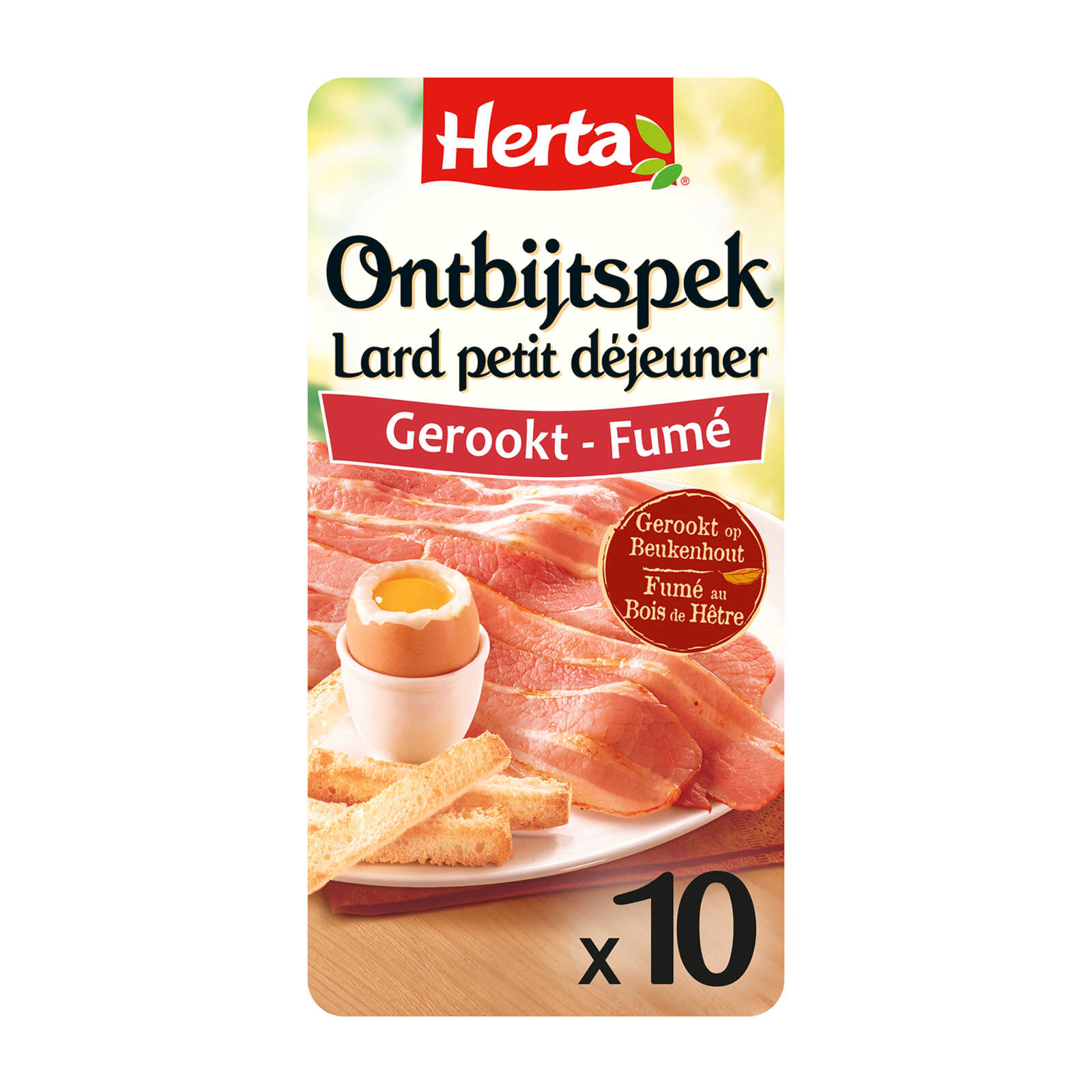 Herta Ontbijtspek Gerookt | 10 sneden