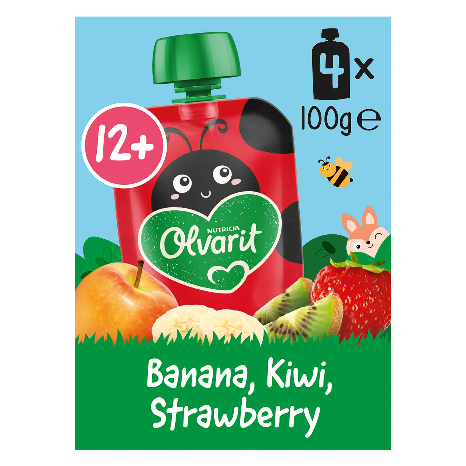 Olvarit Knijpzakje | Banaan Kiwi Aardbei | 12M