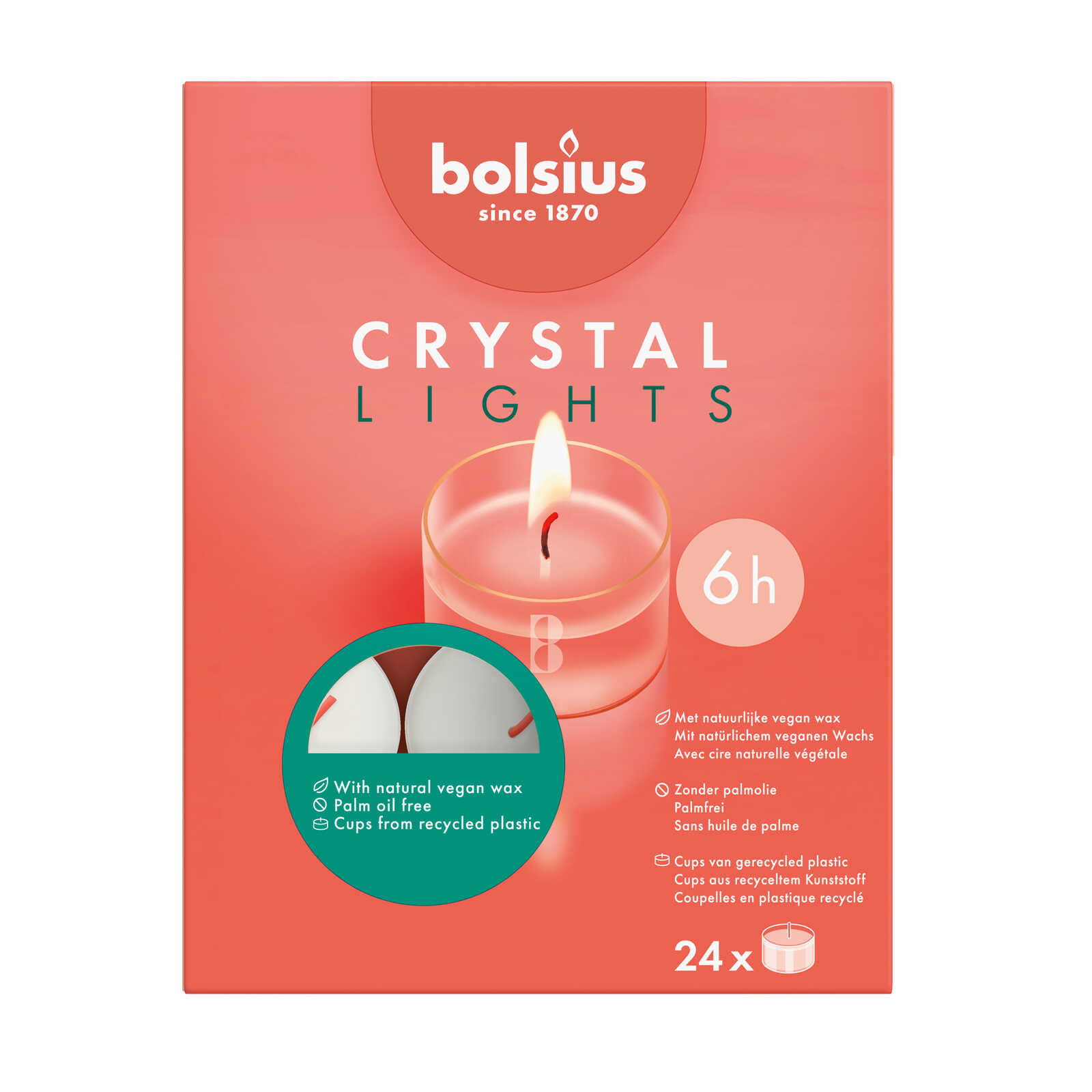 Bolsius Duurzame Cristallights | 6h