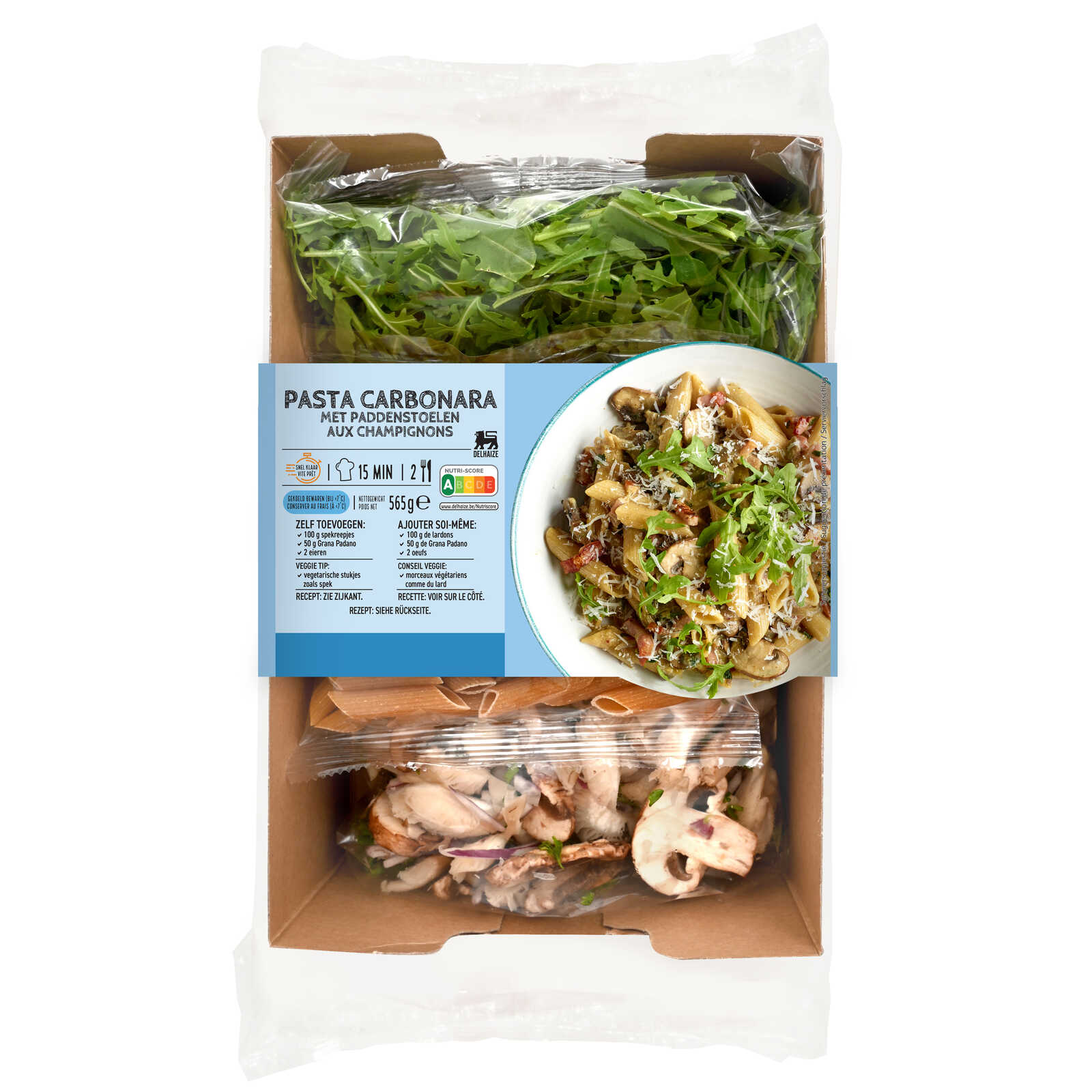 Delhaize Maaltijdbox | Carbonara met paddestoelen