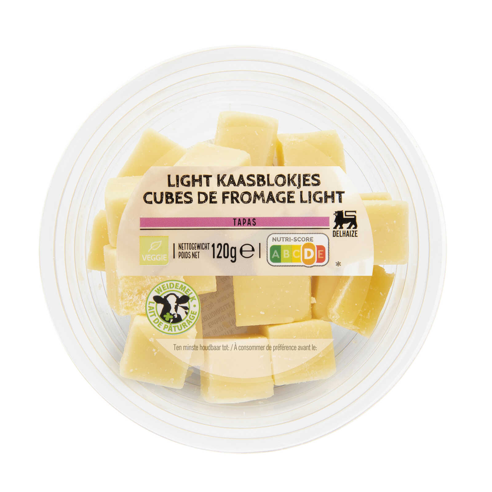 Delhaize Gouda | Kaasblokjes | Light | 120g
