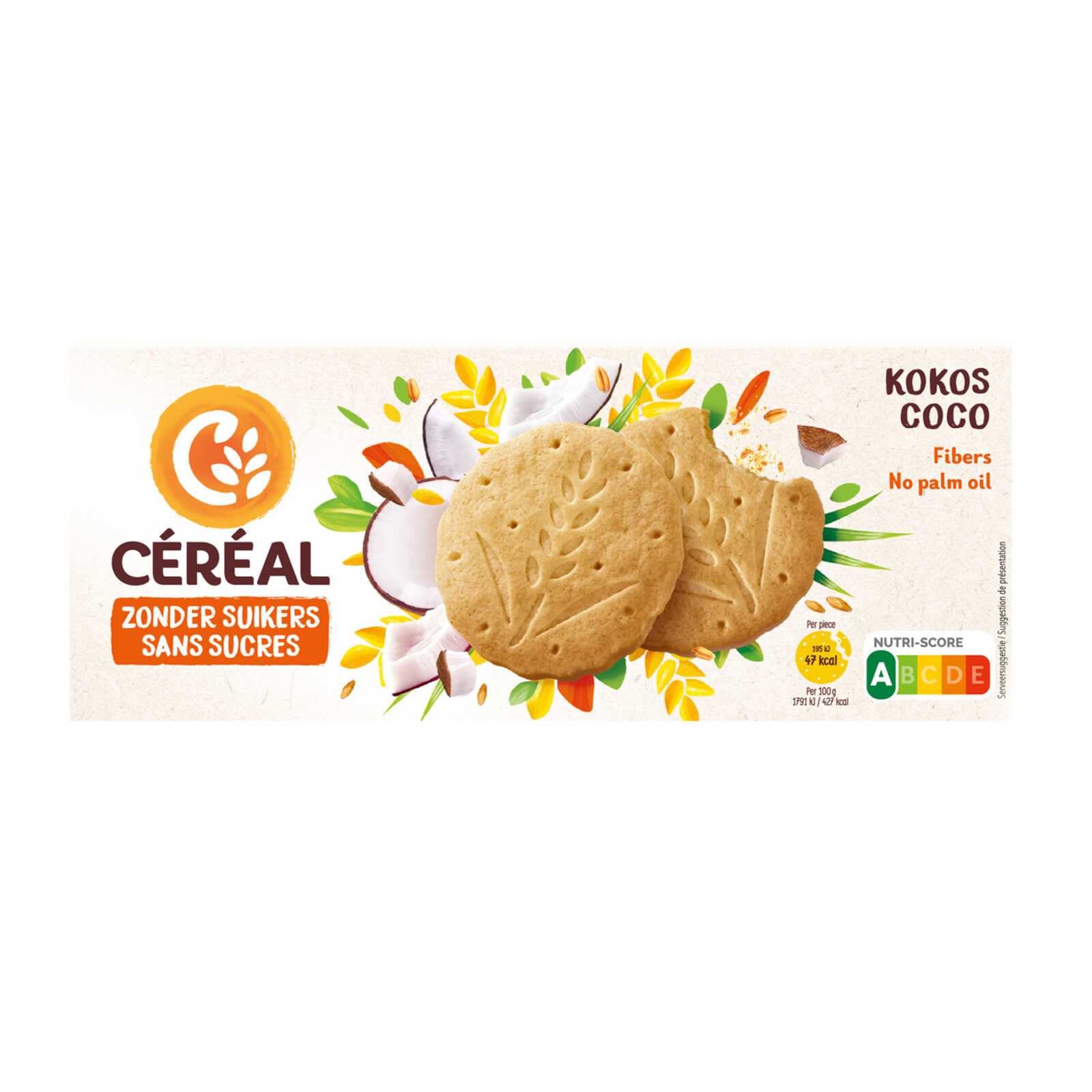 Céréal Koekje | Kokos | Laag in suikergehalte