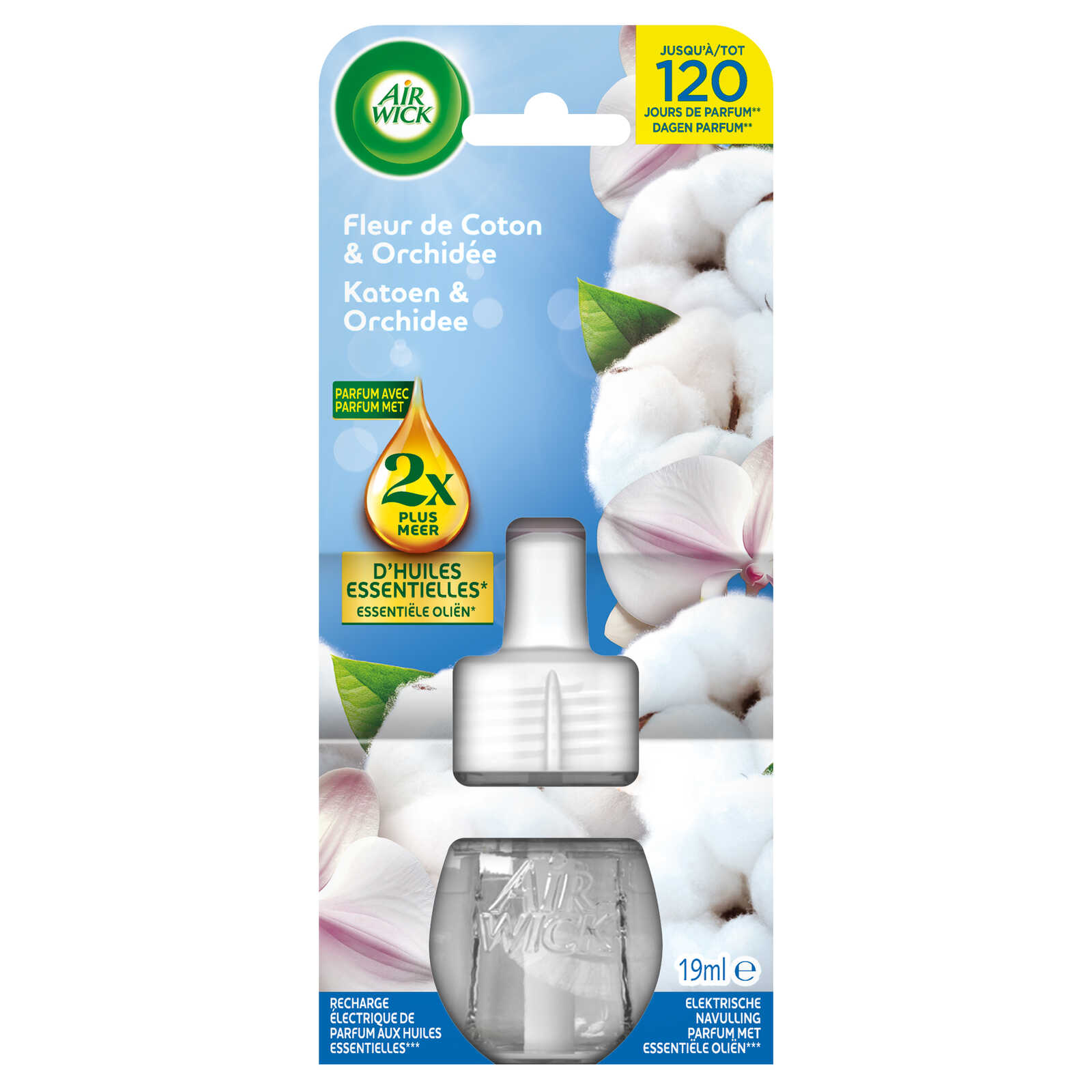 Air Wick Navulling | Elektrische diffuser | Katoen & Orchidee