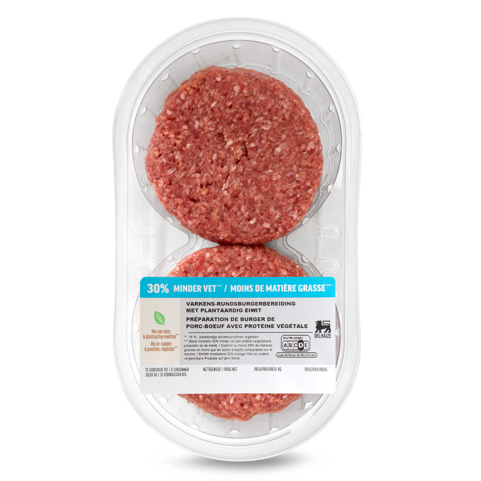 Delhaize Burgerbereiding | Varken| Rund| Plantaardig eiwit