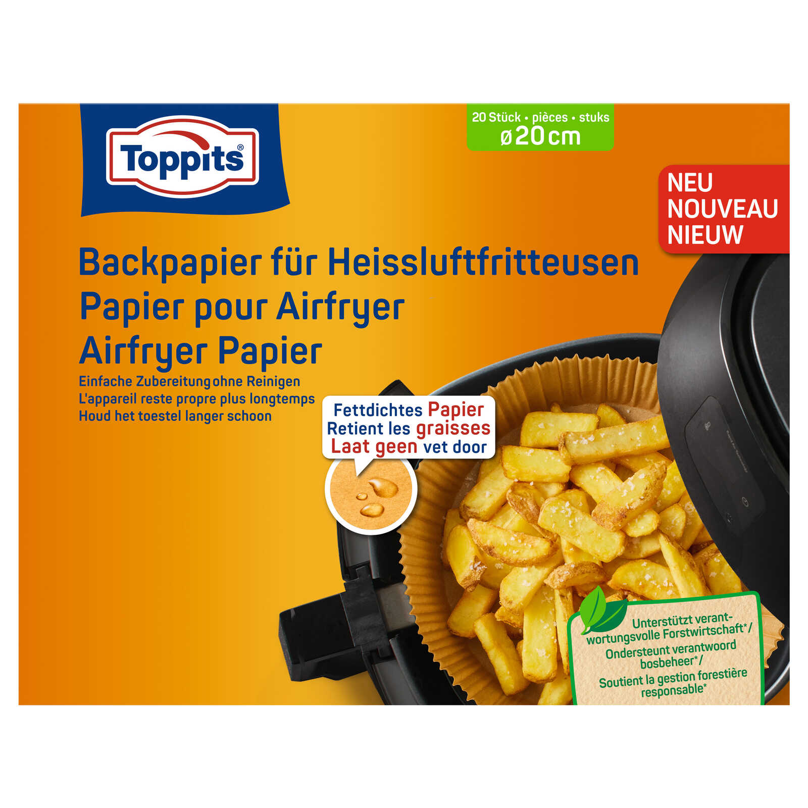 Toppits Airfryer bakpapier