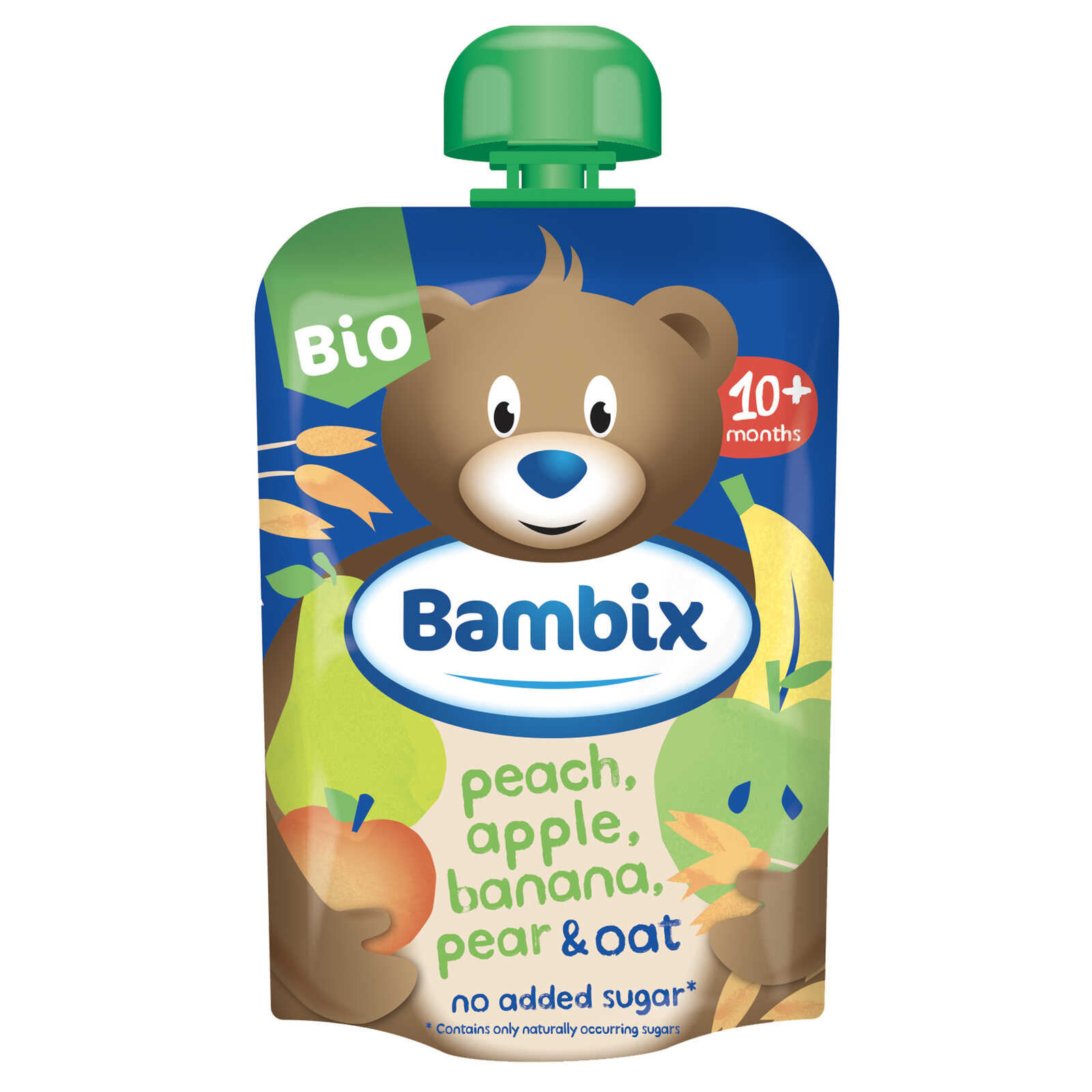 Bambix Knijpzakje | Perzik Peer Haver | 10M | Bio