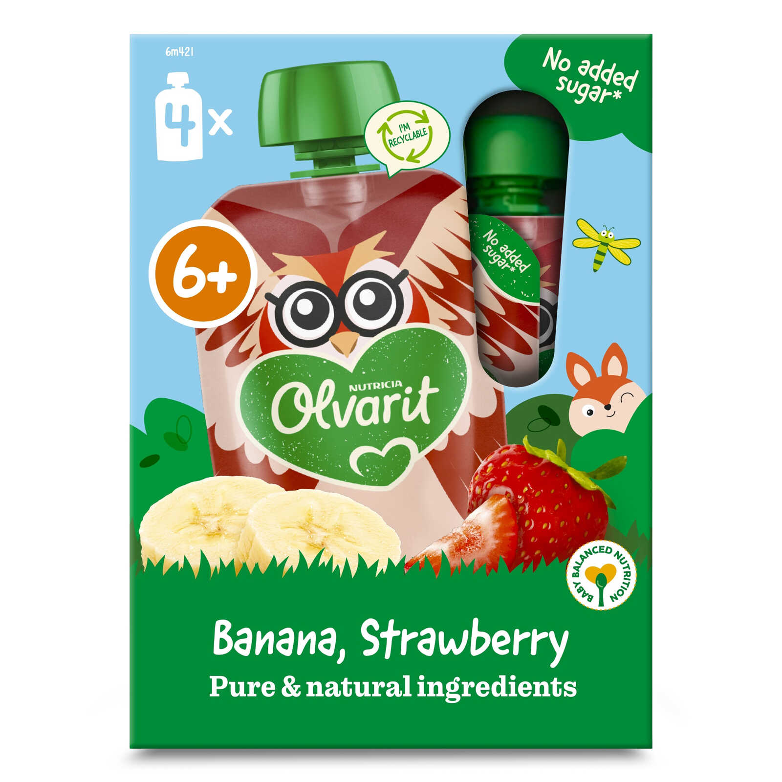 Olvarit Knijpzakje | Banaan Aardbei | 6 Maanden