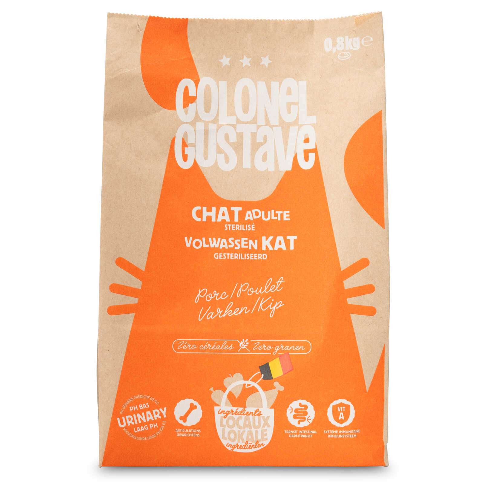 Colonel Gustave Kattenvoed | Brokjes | Gesteril | Kip/Vark
