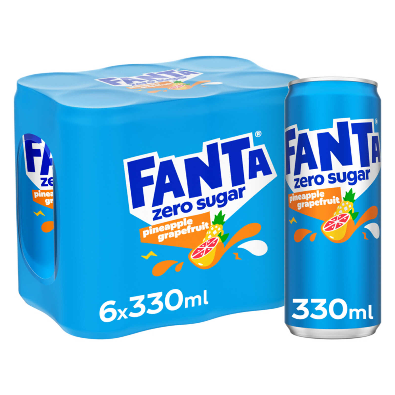 Fanta Zero Sugar | Pineapple & Grapefruit | Blik