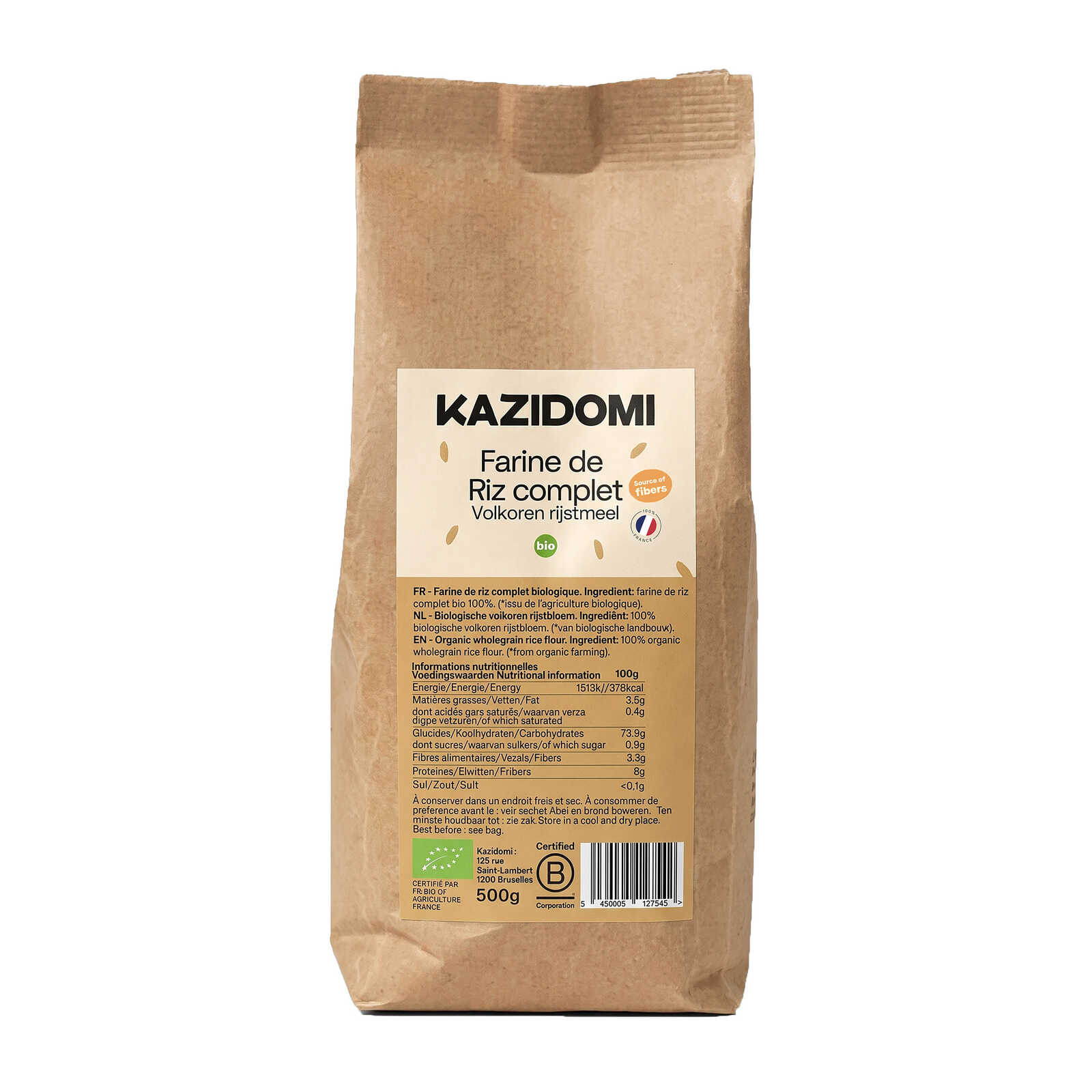 Kazidomi Meel | Rijst | Volkoren | Bio