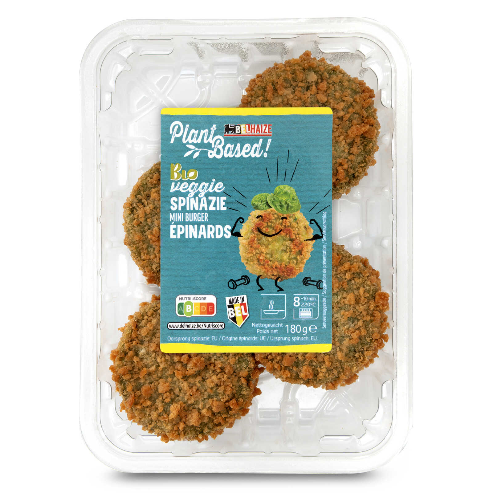 Delhaize Mini burger | Spinazie | Veggie | Bio