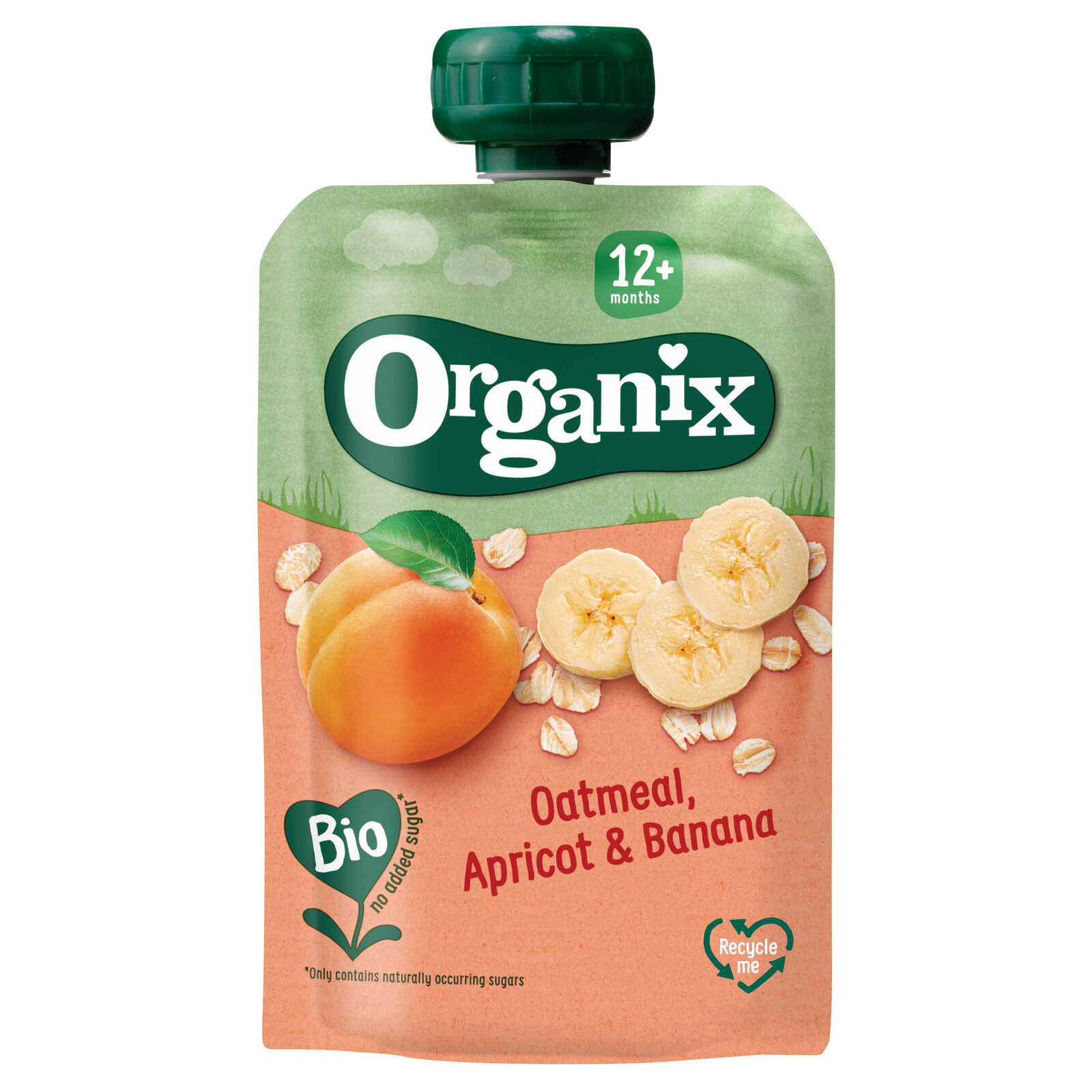 Organix Knijpzakje | Haver Abrikoos Banaan|12M| Bio