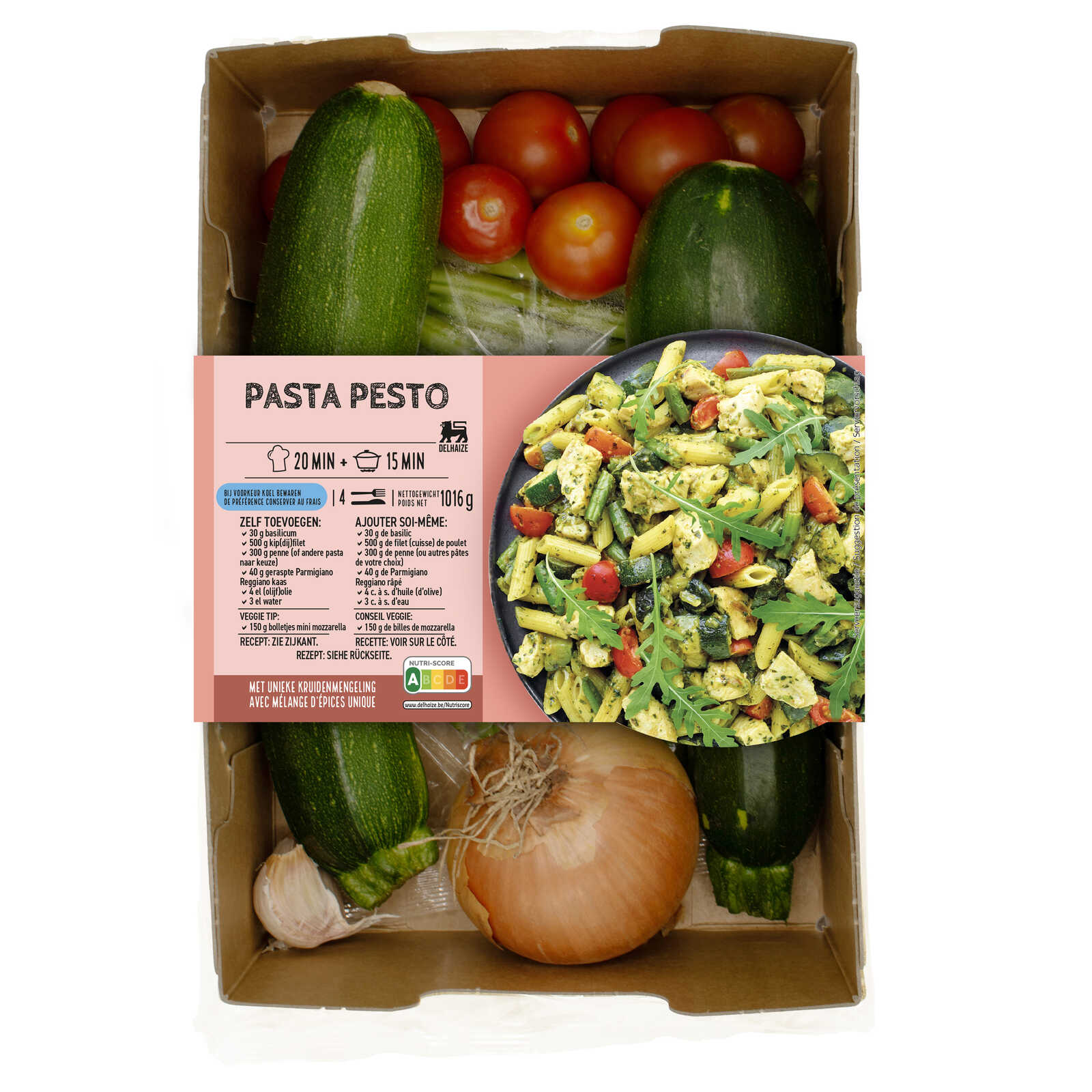 Delhaize Maaltijdbox | Pasta pesto