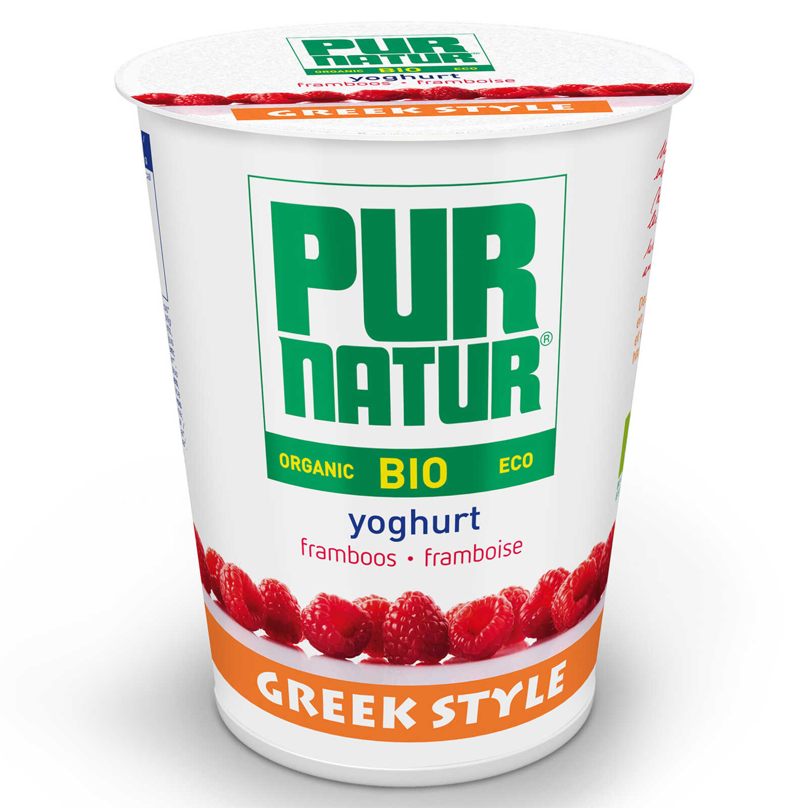 Pur Natur Yoghurt | Framboos | Greek style| Bio | Eco
