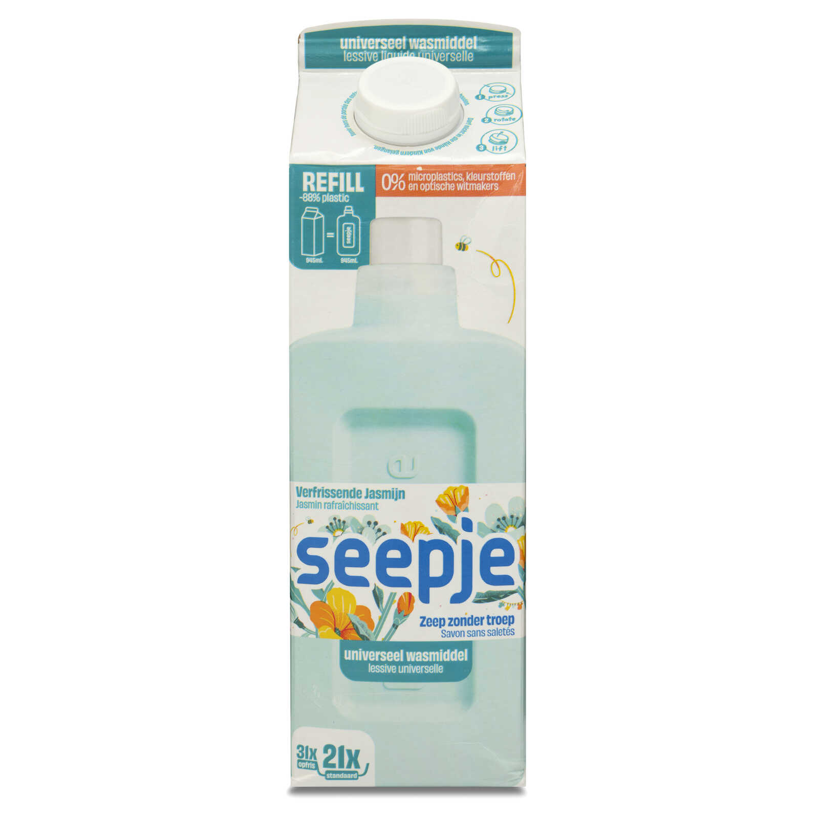 Seepje Wasmiddel | Vloeibaar | Navul. | Univ | ECO