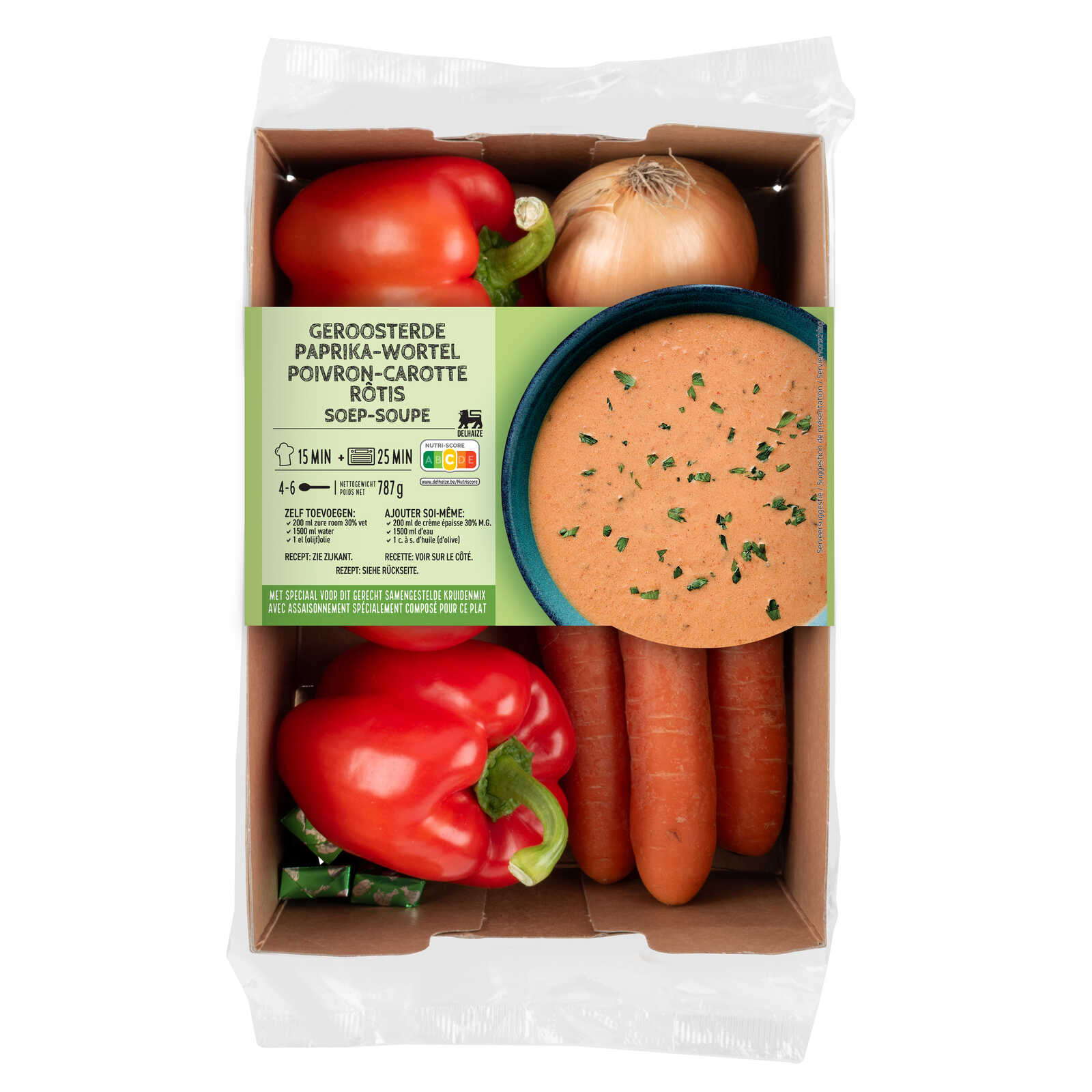 Delhaize Maaltijdbox | Soep | Paprika | Wortel