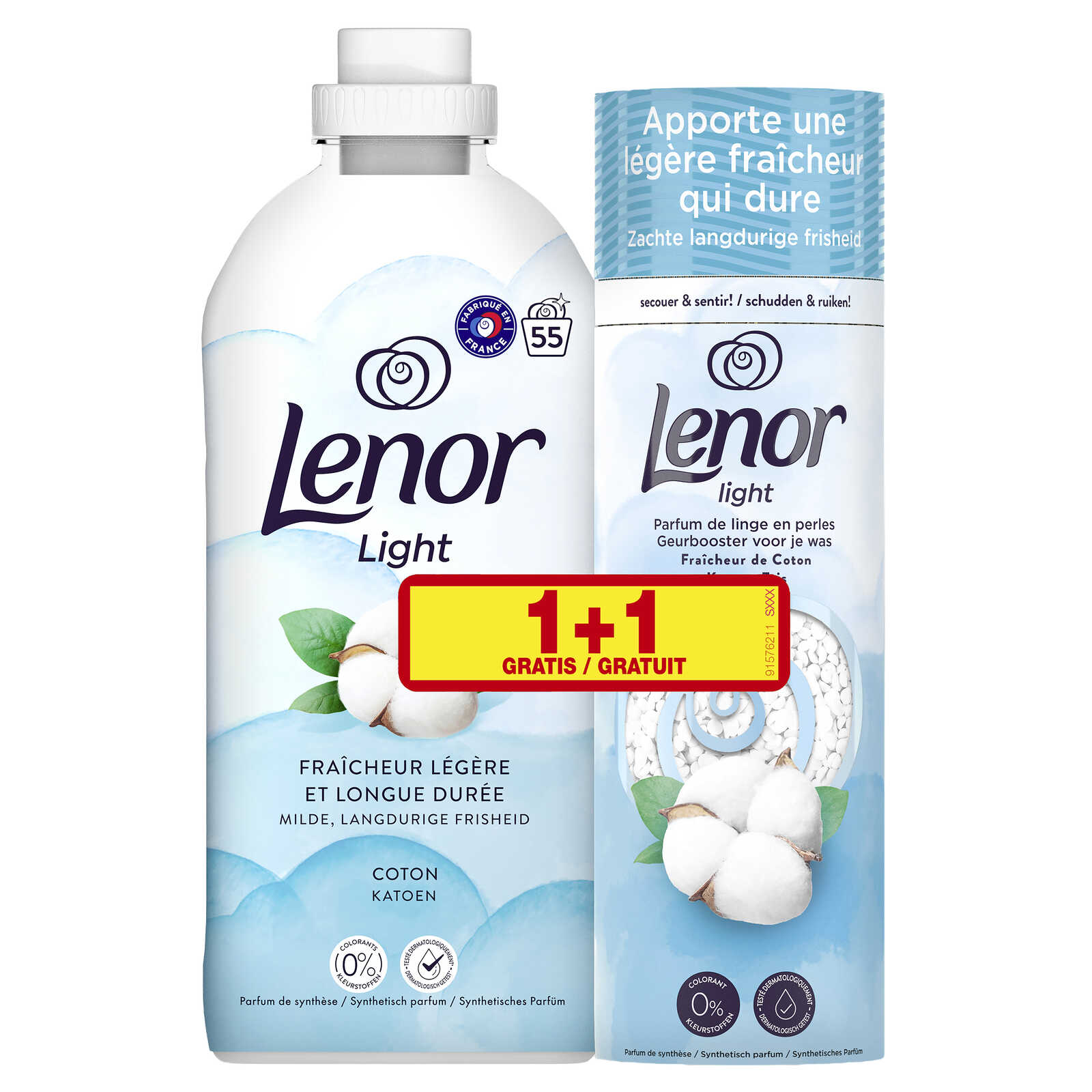Lenor Parels | Katoenfris | 1+1