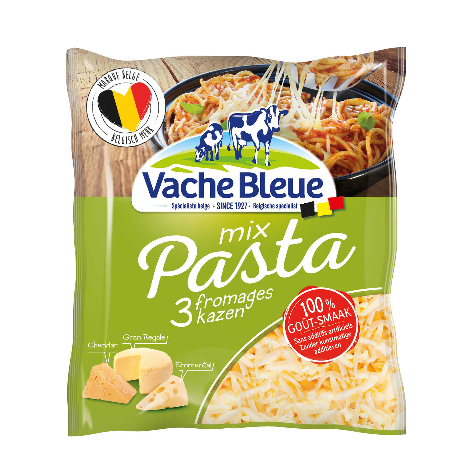 Vache Bleue Geraspte kaas | Emmental-Cheddar-Talligiano
